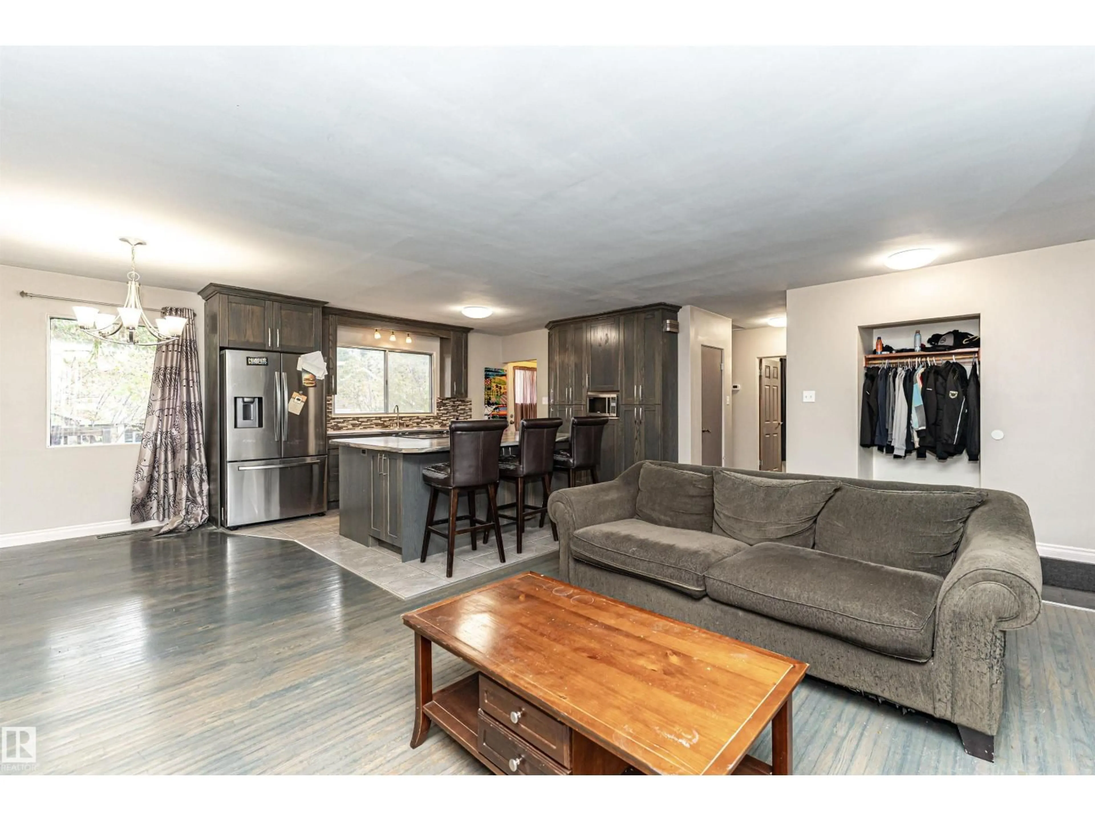 Living room with furniture, unknown for 10619 149 ST, Edmonton Alberta T5P1L9