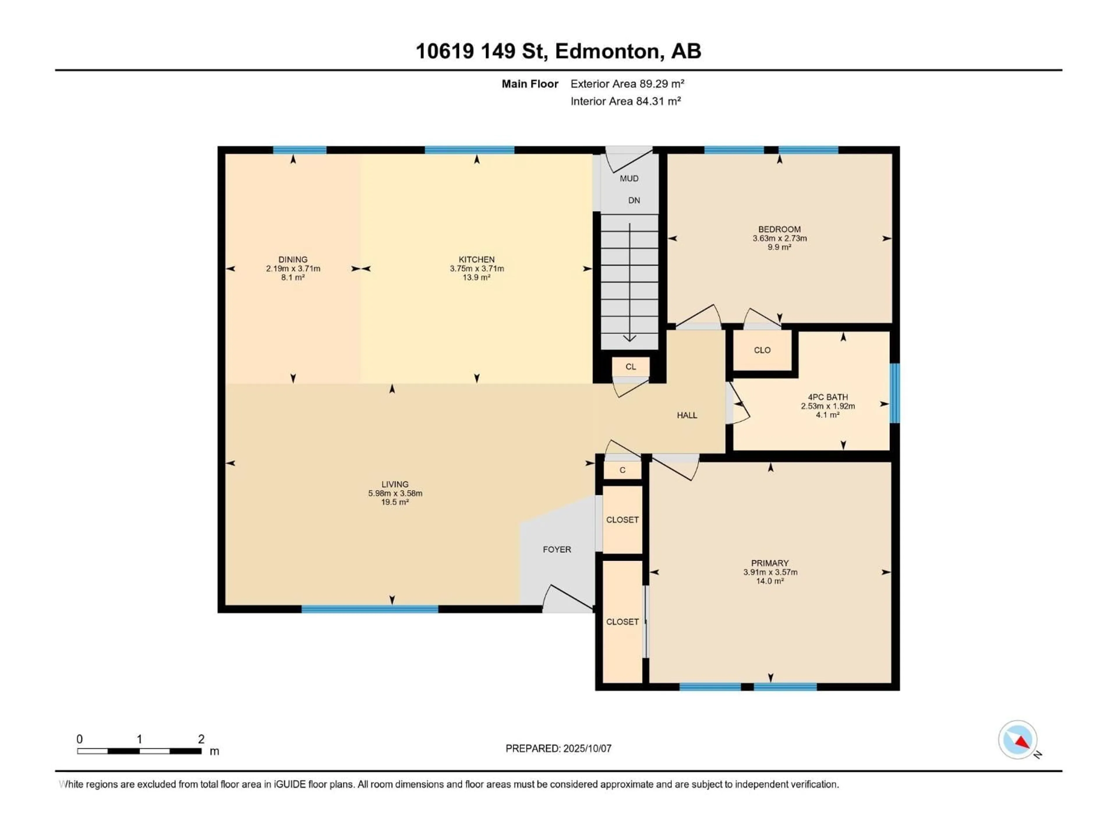 Floor plan for 10619 149 ST, Edmonton Alberta T5P1L9