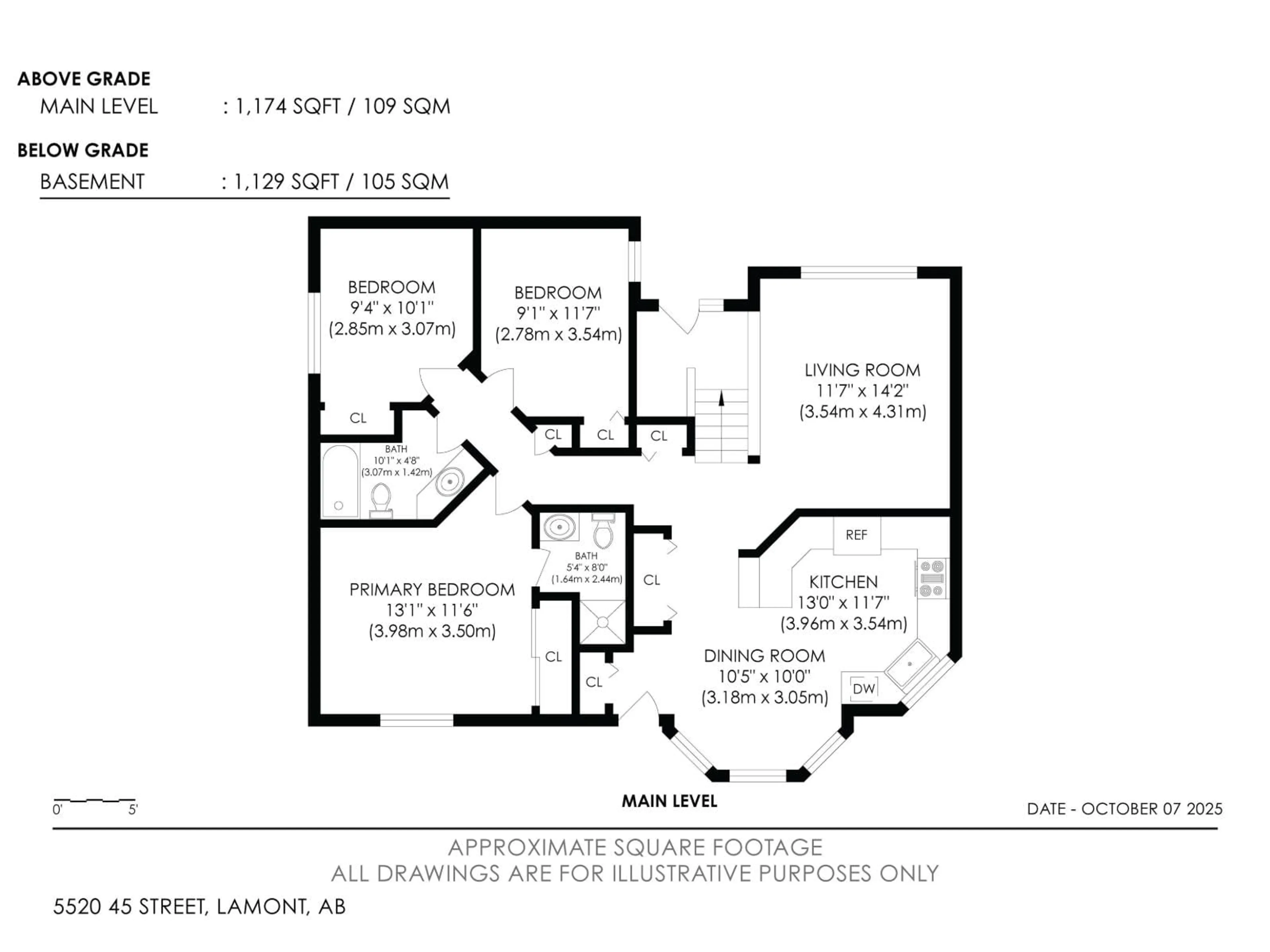 Floor plan for 5520 45 ST, Lamont Alberta T0B2R0