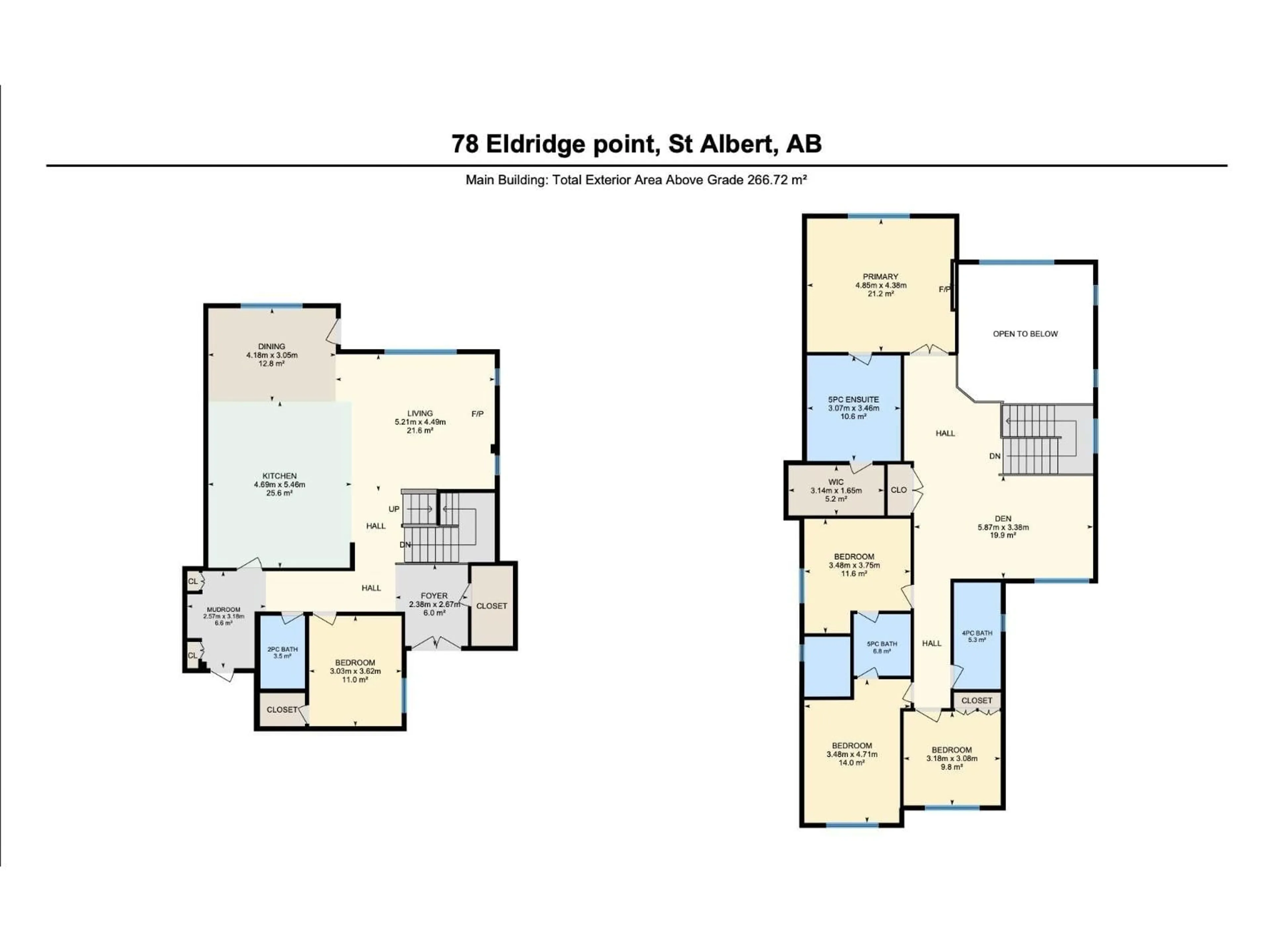 Floor plan for 78 ELDRIDGE PT, St. Albert Alberta T8N8C4