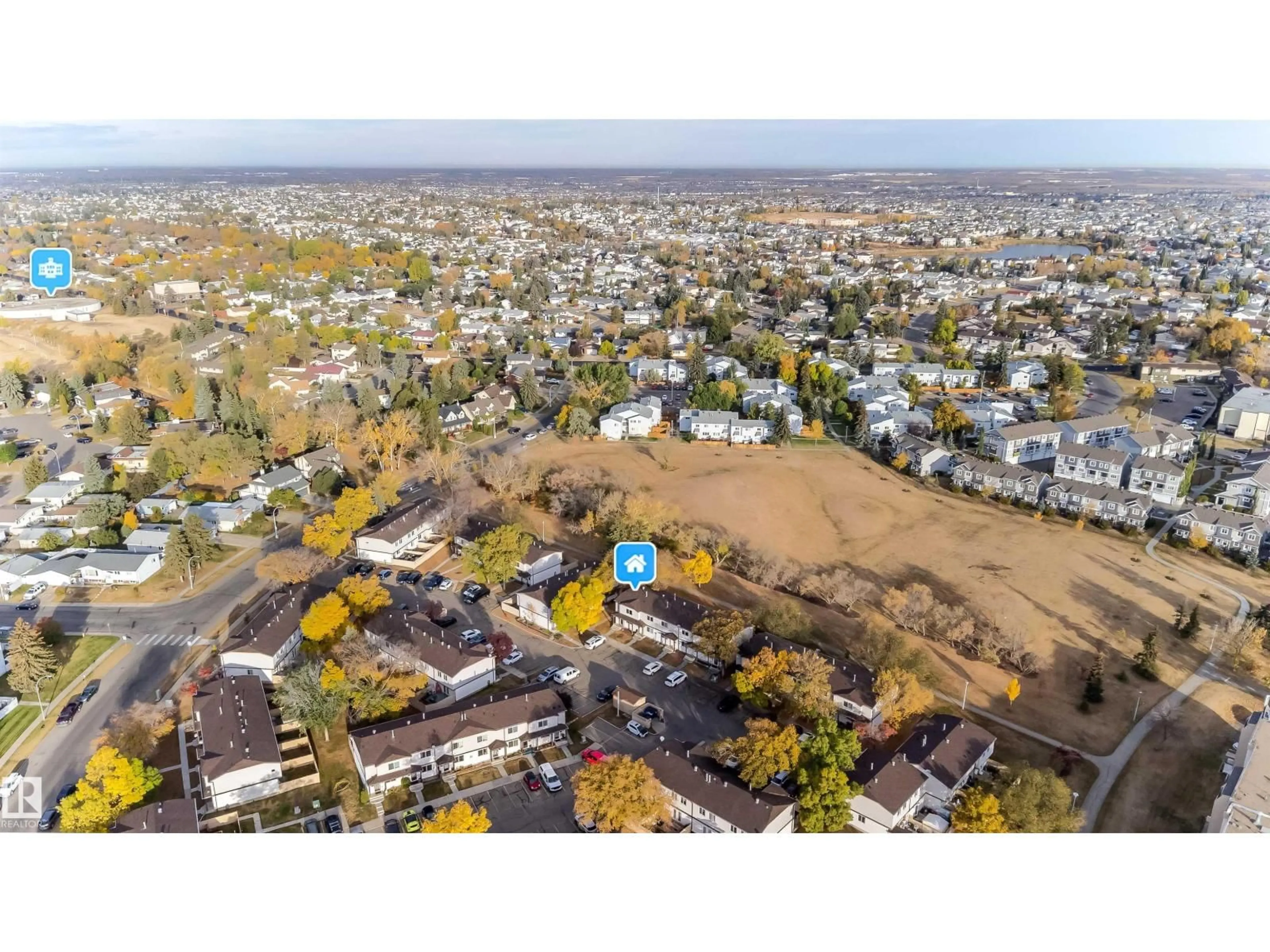 A pic from outside/outdoor area/front of a property/back of a property/a pic from drone, street for NW - 14634 54 ST, Edmonton Alberta T5A4L6