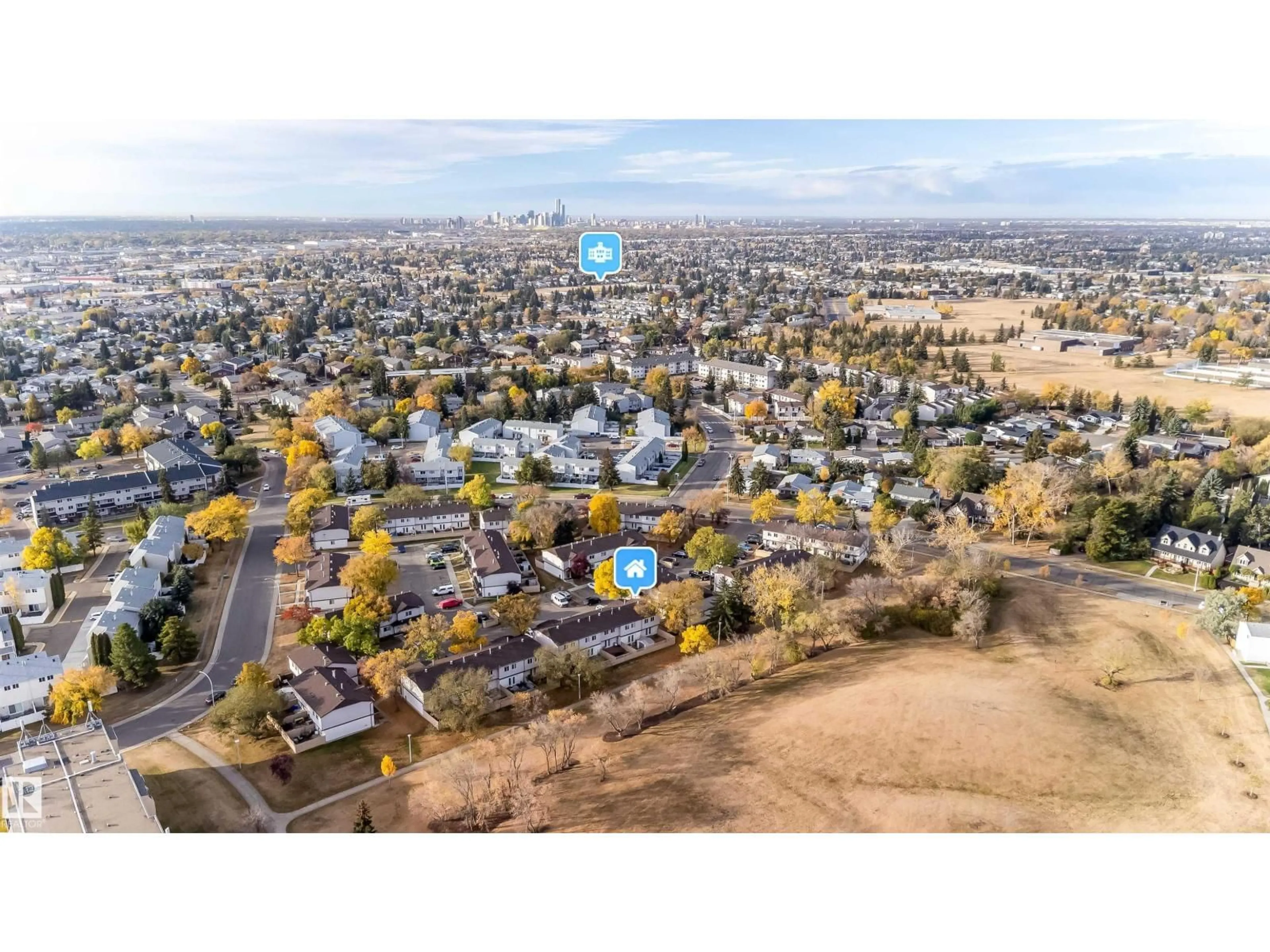 A pic from outside/outdoor area/front of a property/back of a property/a pic from drone, unknown for NW - 14634 54 ST, Edmonton Alberta T5A4L6