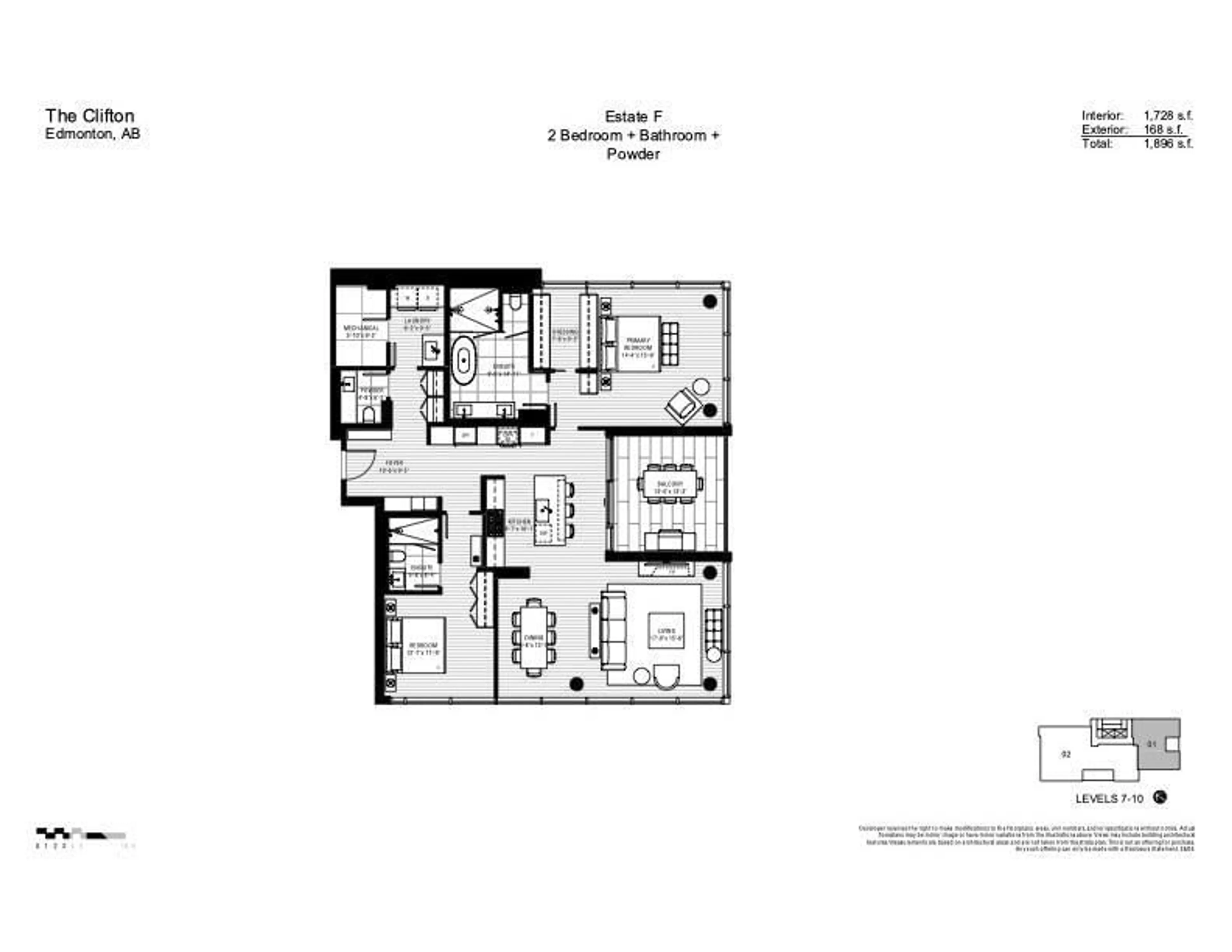 Floor plan for #901 - 10143 CLIFTON PL, Edmonton Alberta T5H0E7