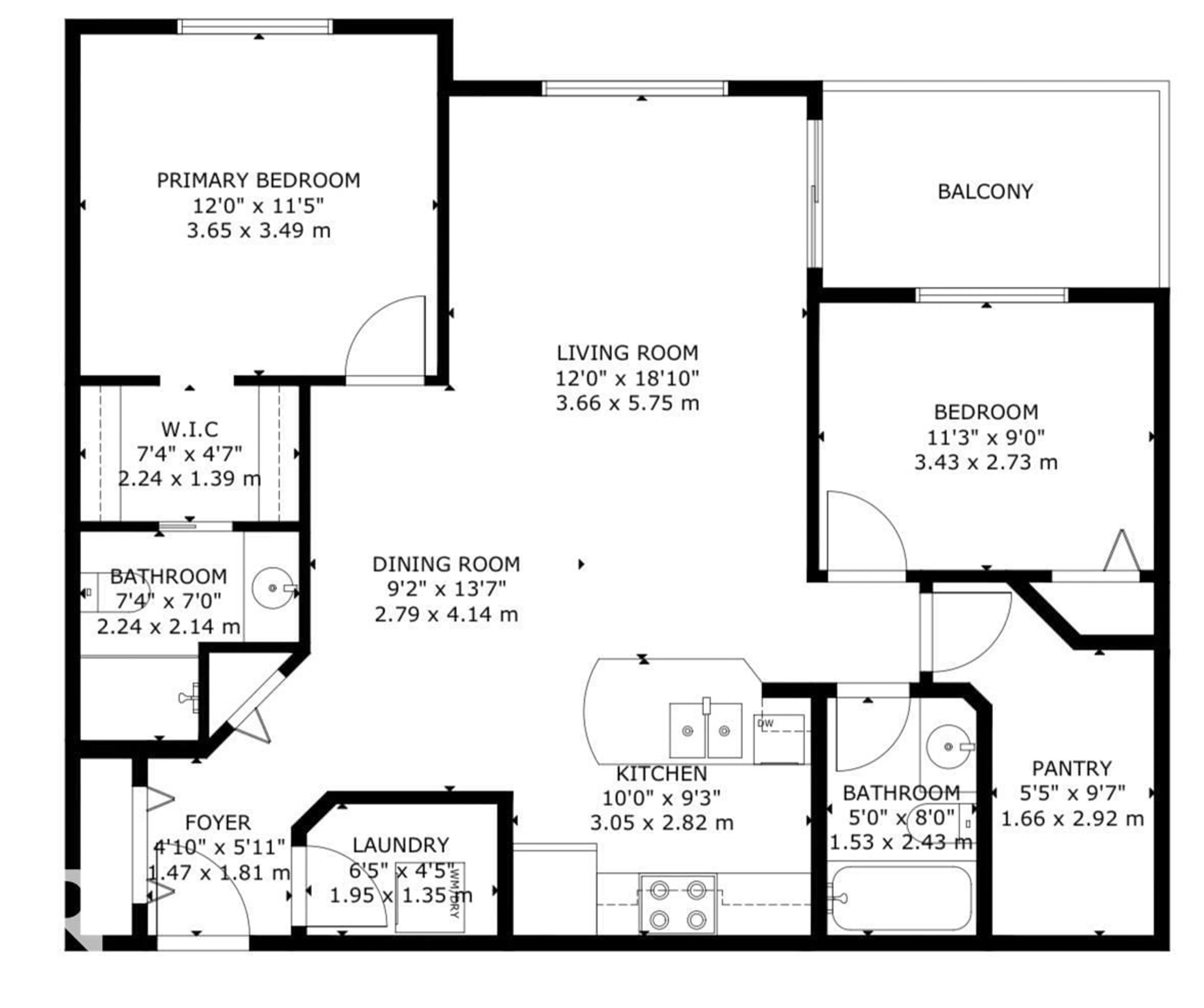 Floor plan for #227 - 16807 100 AV, Edmonton Alberta T5P4A6