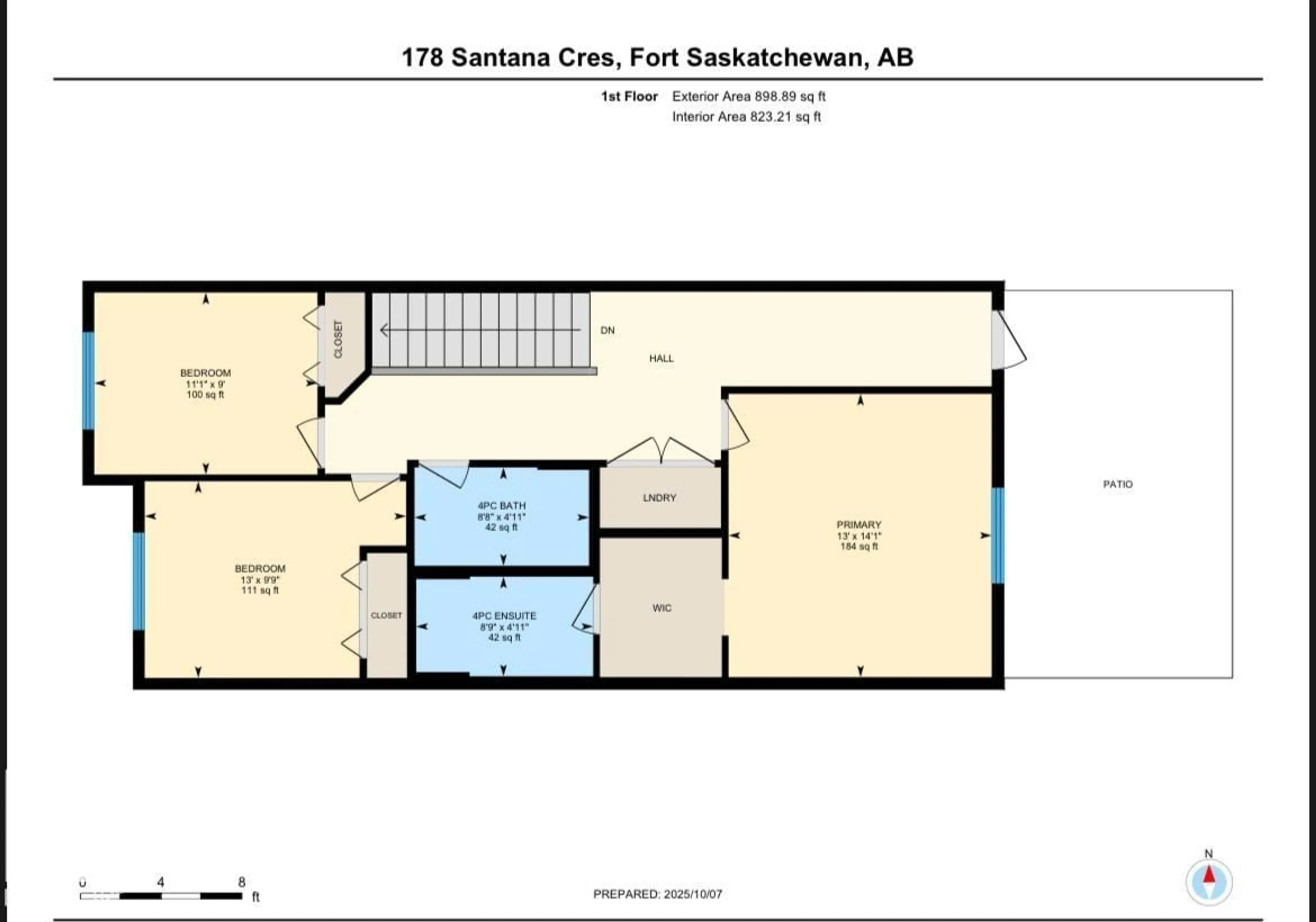 Floor plan for 178 SANTANA, Fort Saskatchewan Alberta T8L0T4