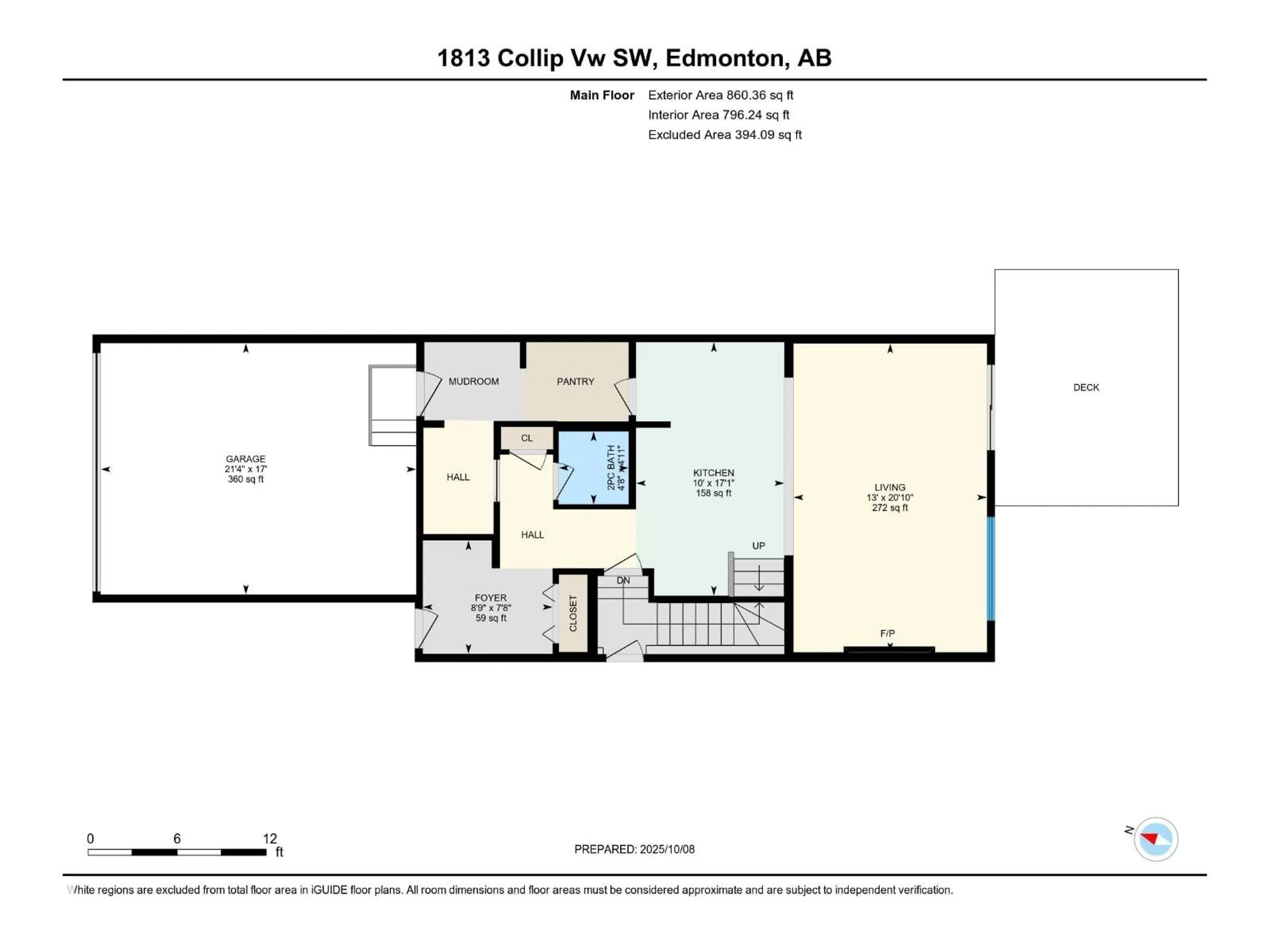 Floor plan for SW - 1813 COLLIP VIEW VW, Edmonton Alberta T6W5C7