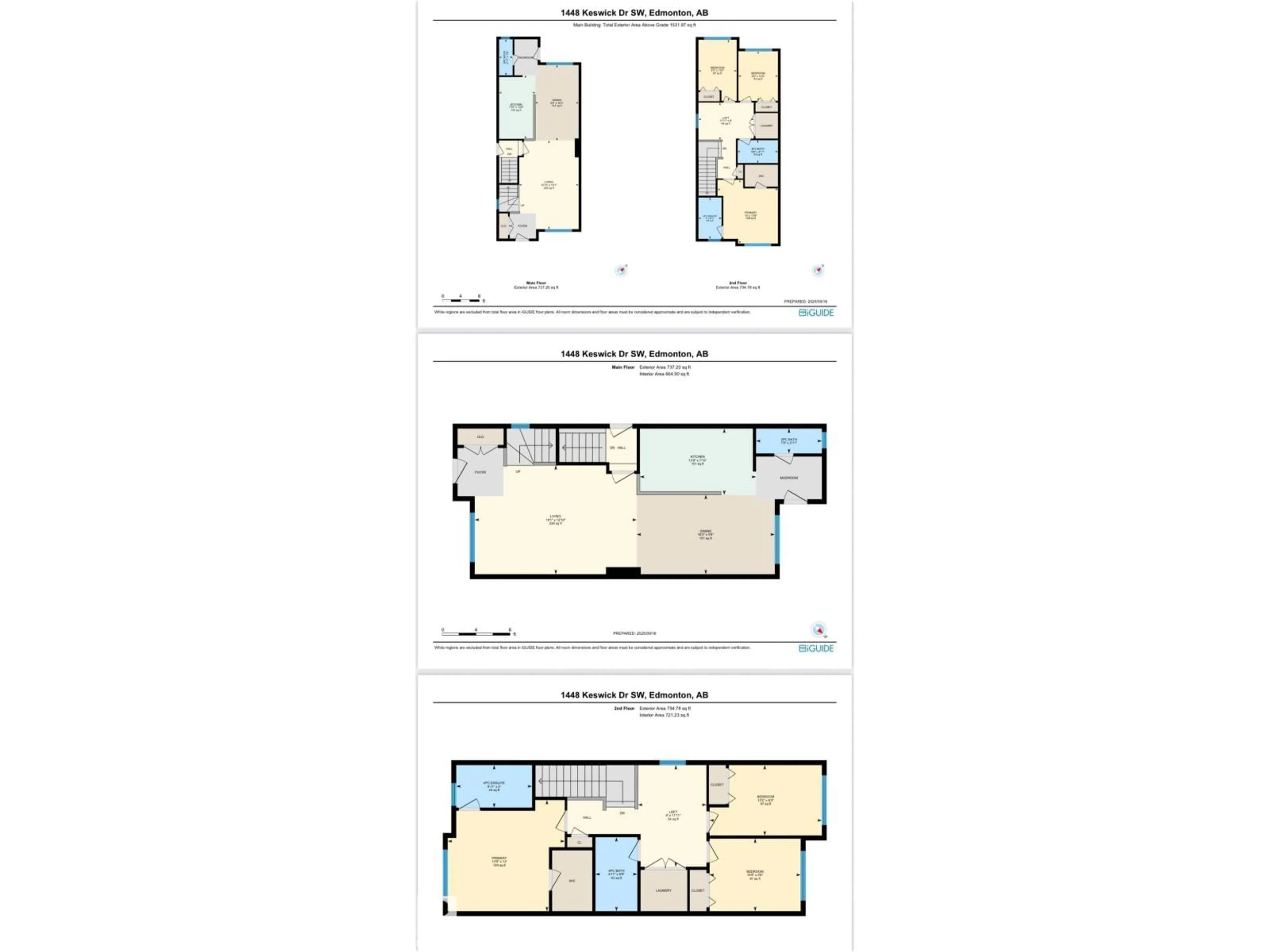 Floor plan for 1448 KESWICK DR, Edmonton Alberta T6W4T9