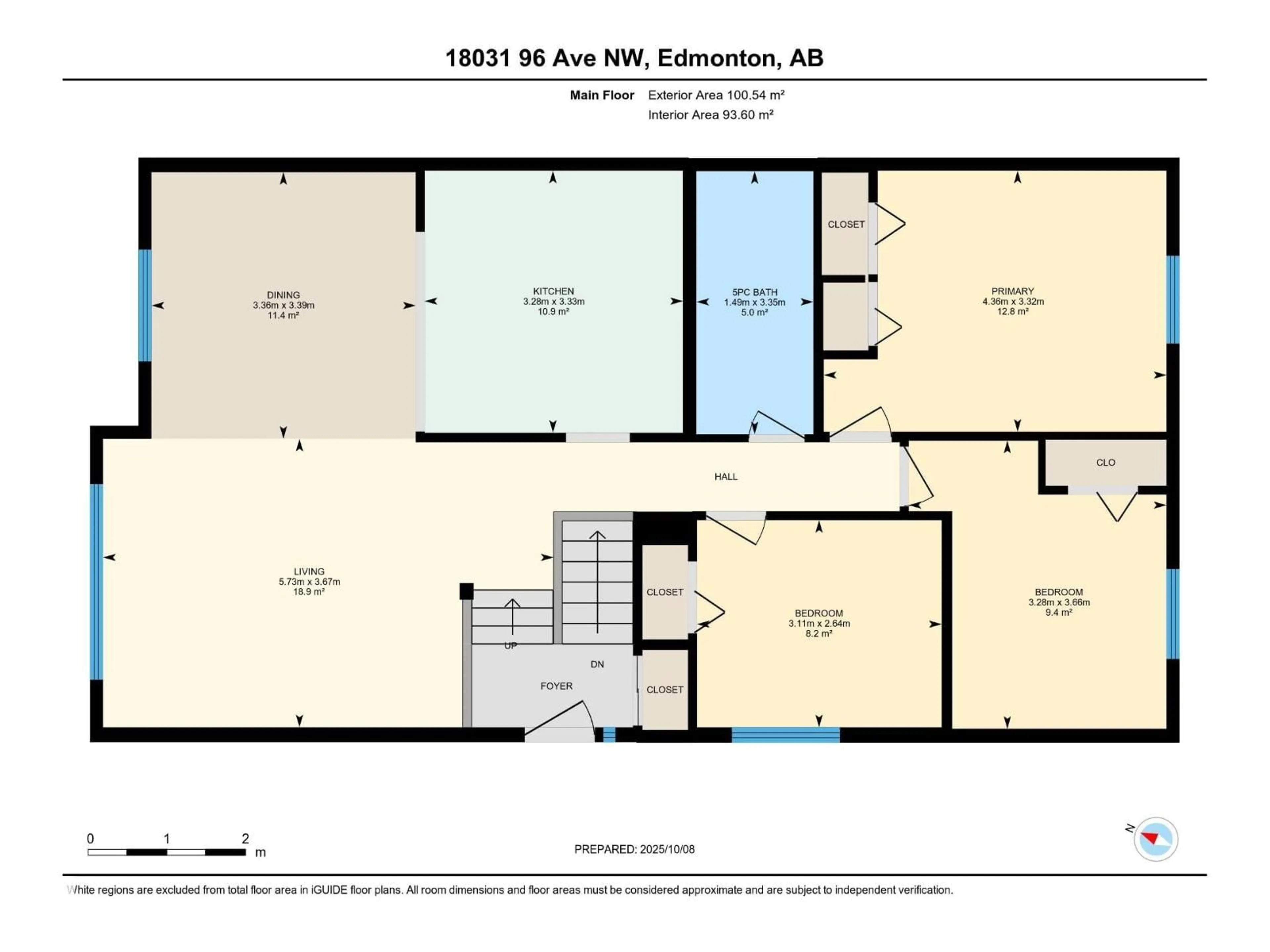 Floor plan for 18031 96 AV, Edmonton Alberta T5T2Z3