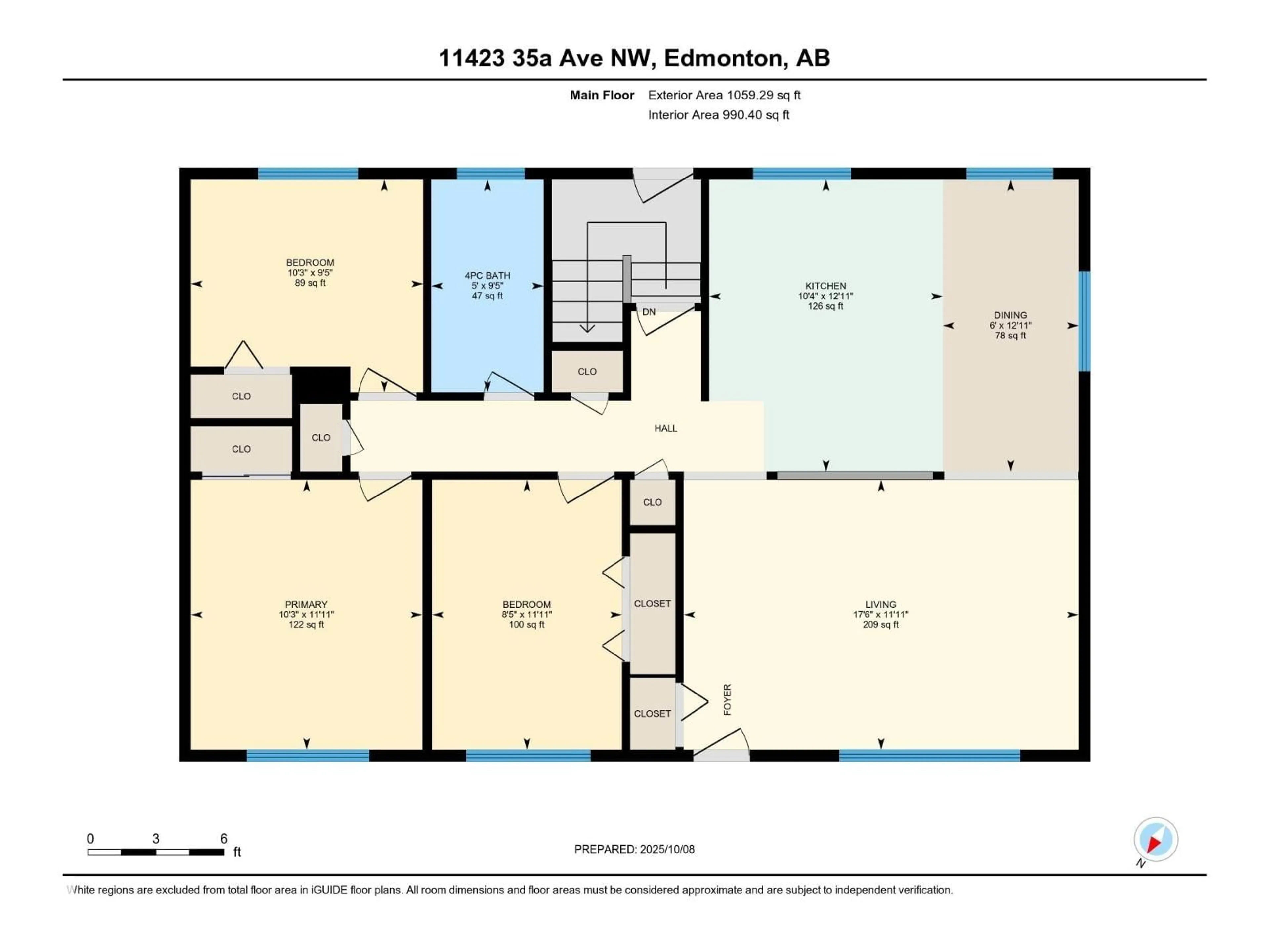 Floor plan for 11423 35A AV, Edmonton Alberta T6J2G3