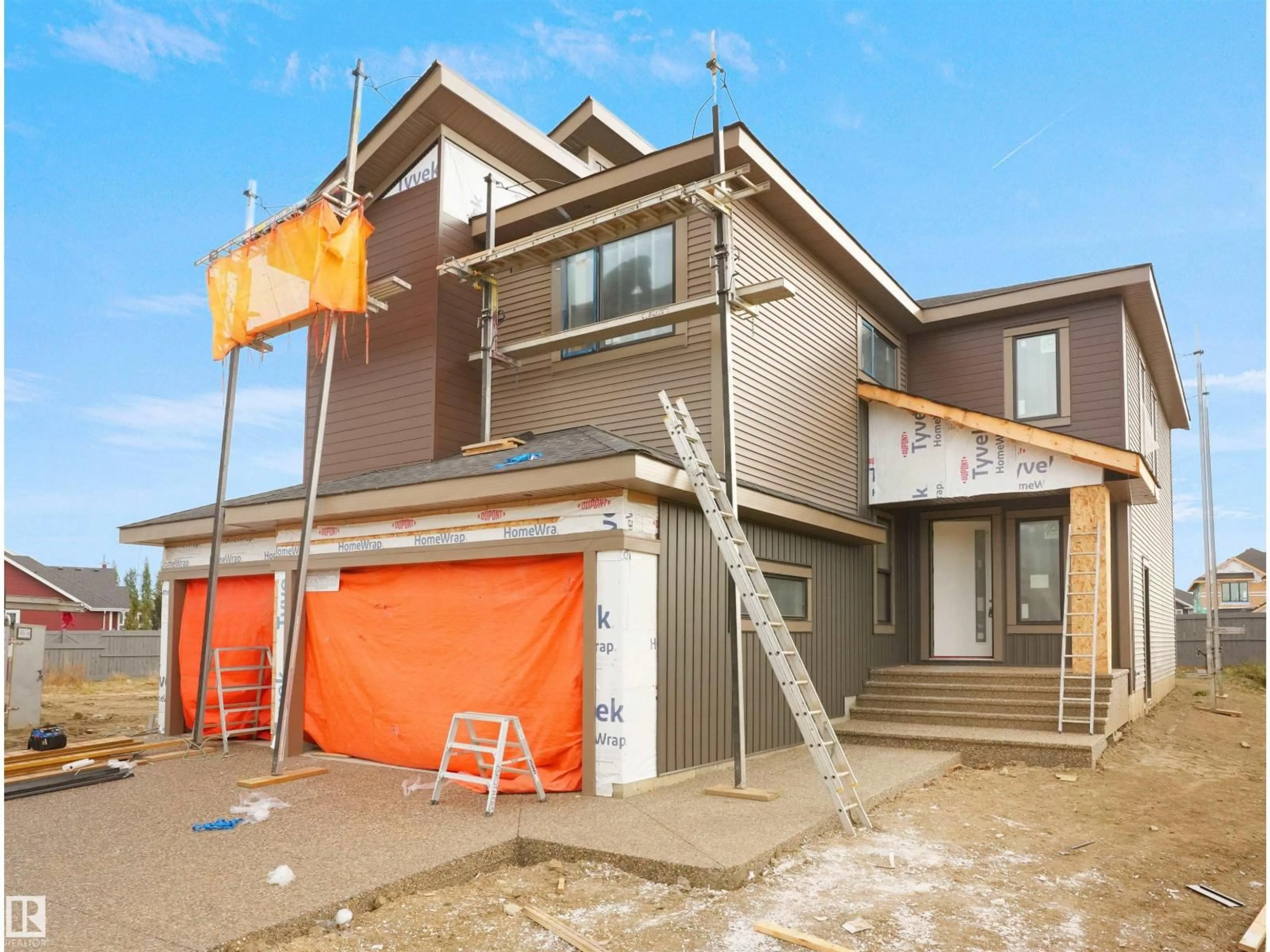 Home with vinyl exterior material, street for 3970 GINSBURG CR, Edmonton Alberta T5T4V1