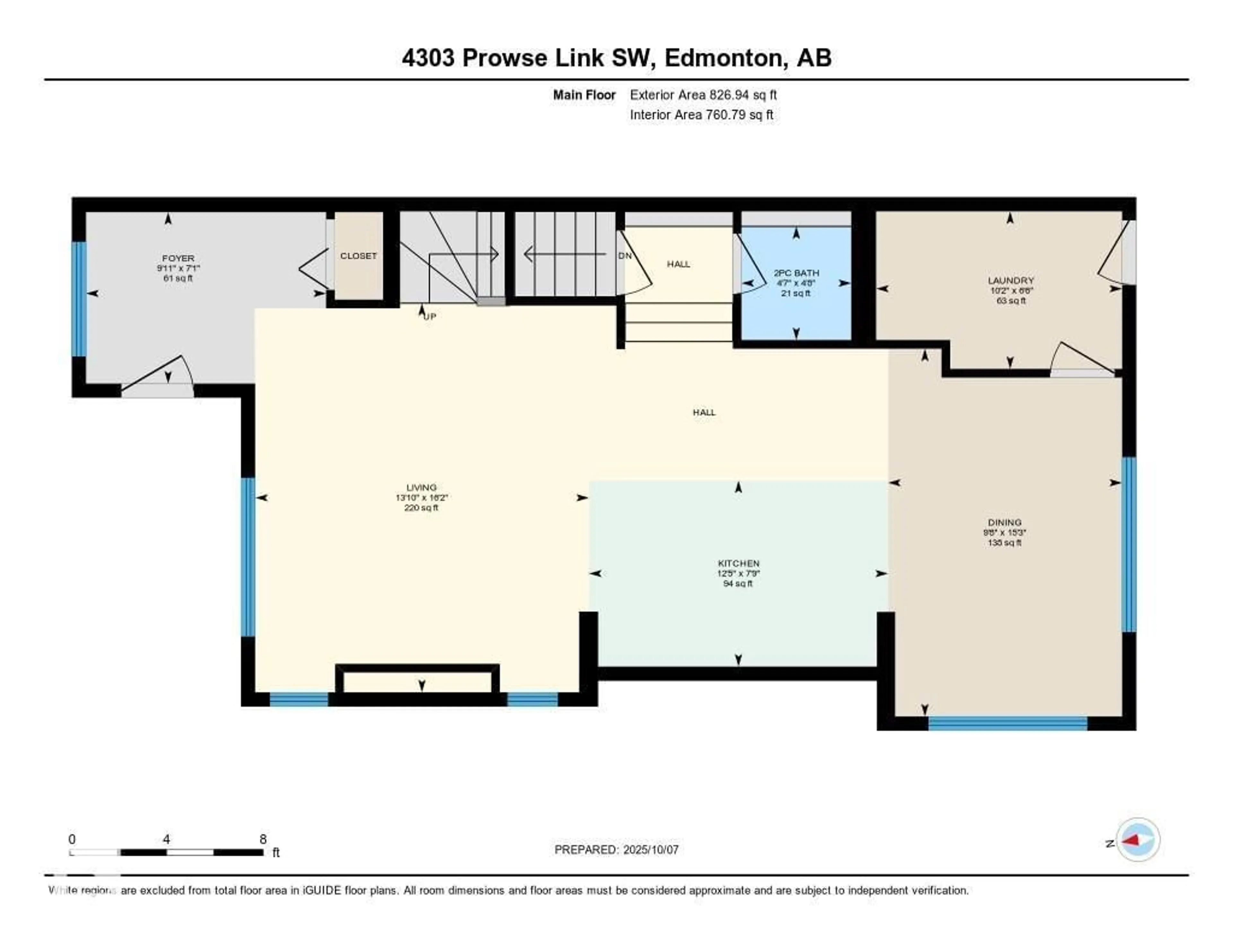 Floor plan for 4303 PROWSE LINK, Edmonton Alberta T6W3A7