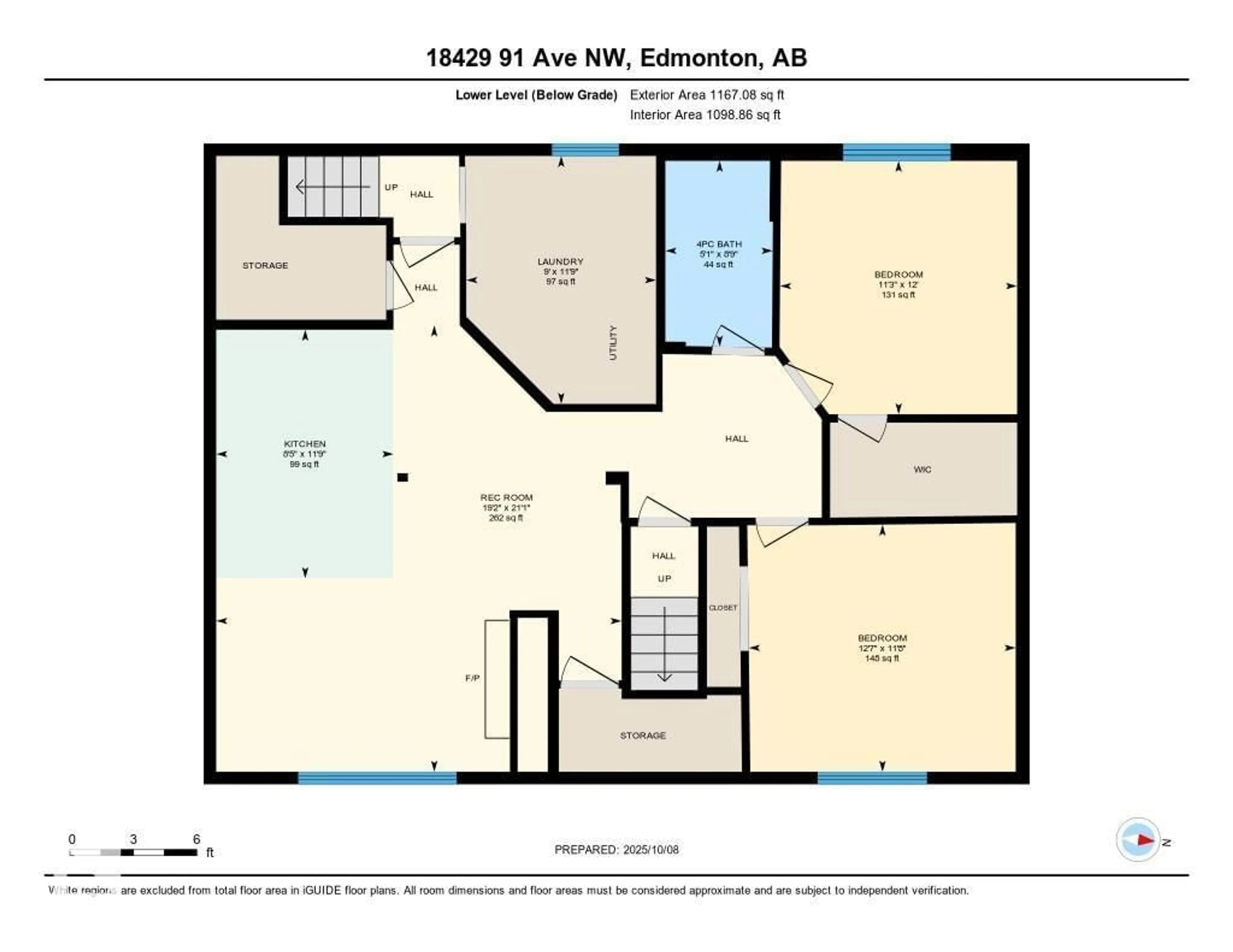 Floor plan for 18429 91 AVE NW, Edmonton Alberta T5T1N8