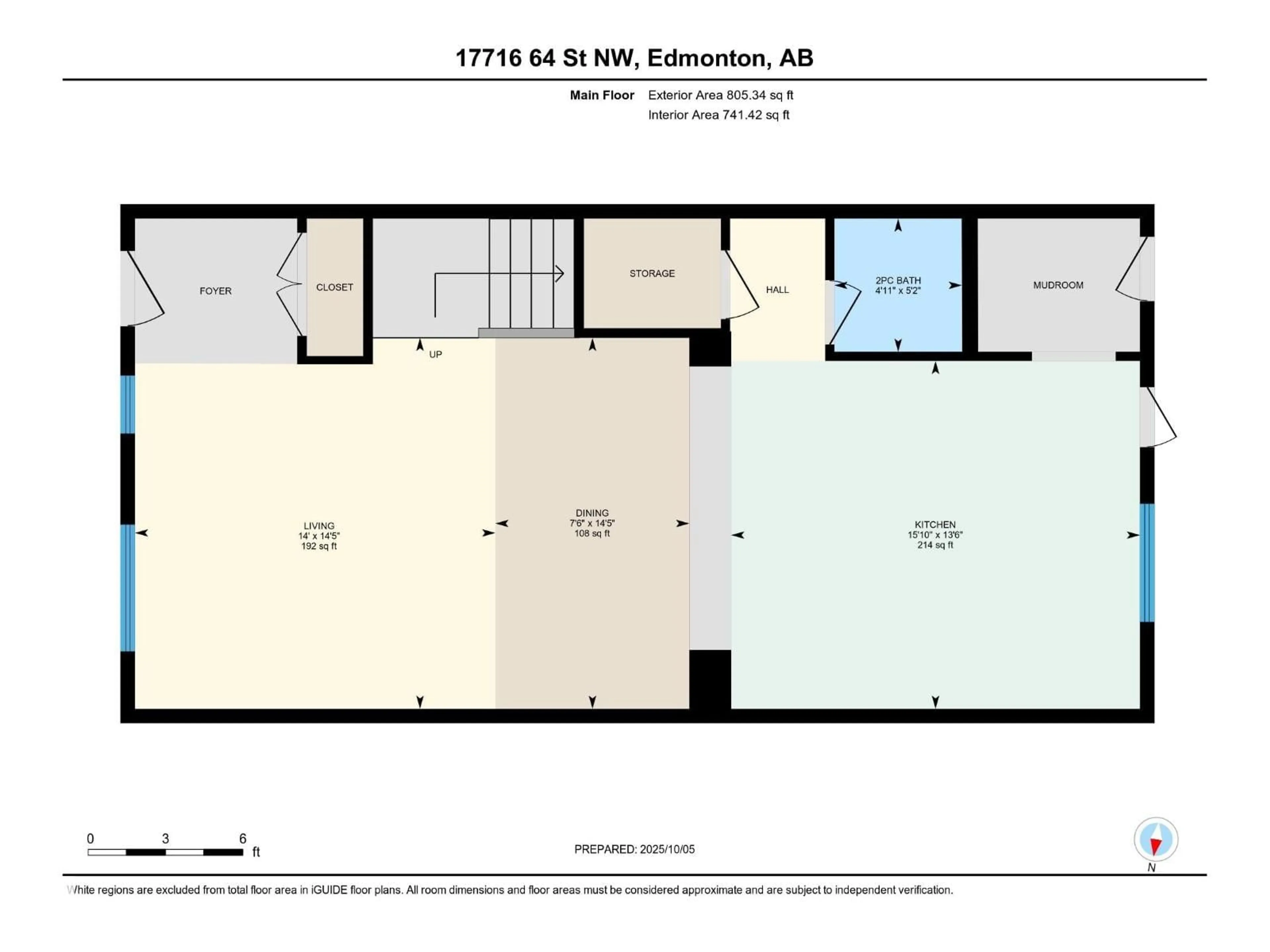 Floor plan for NW - 17716 64 ST, Edmonton Alberta T5Y3X4