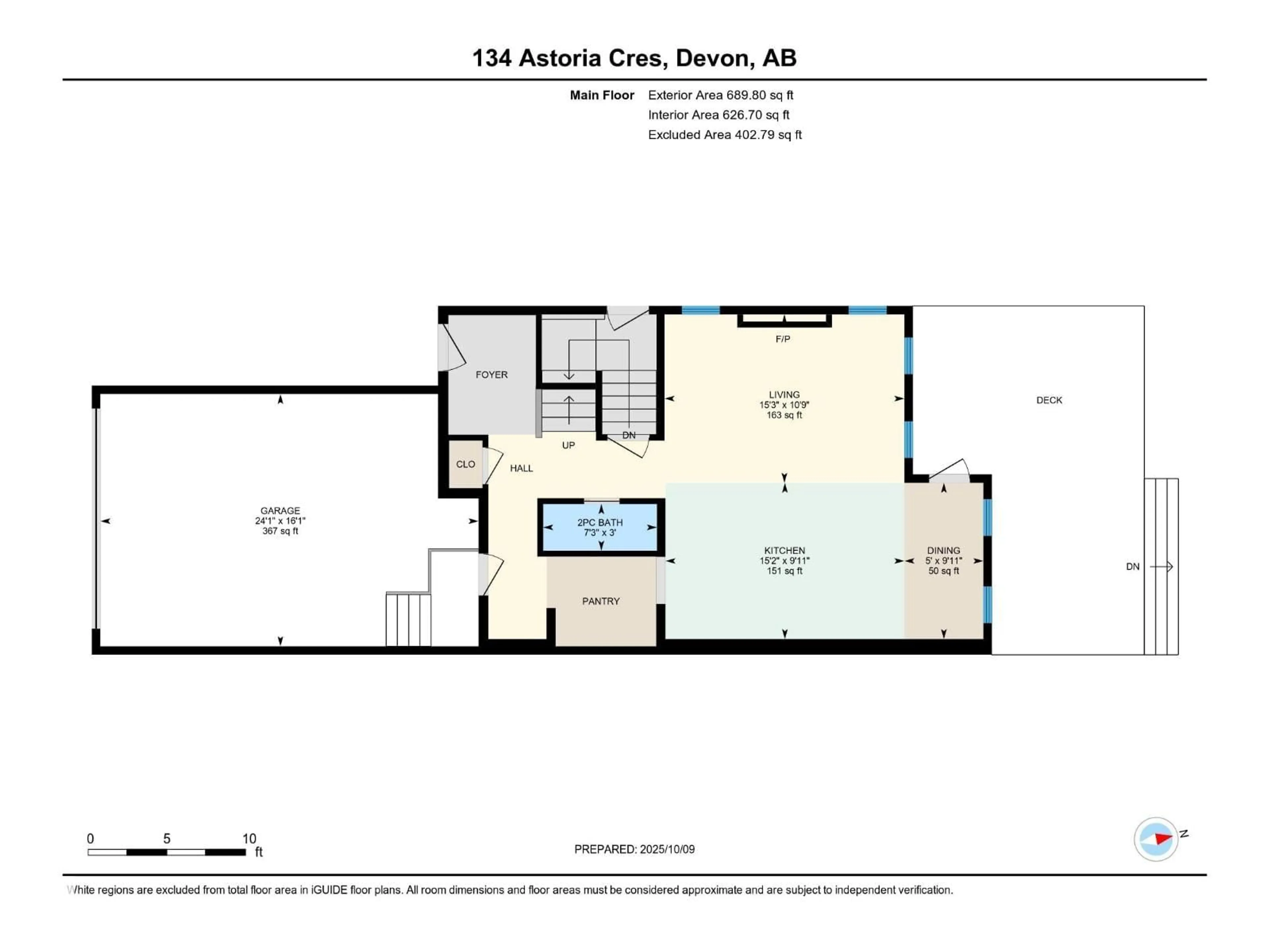 Floor plan for 134 ASTORIA, Devon Alberta T9E0M3