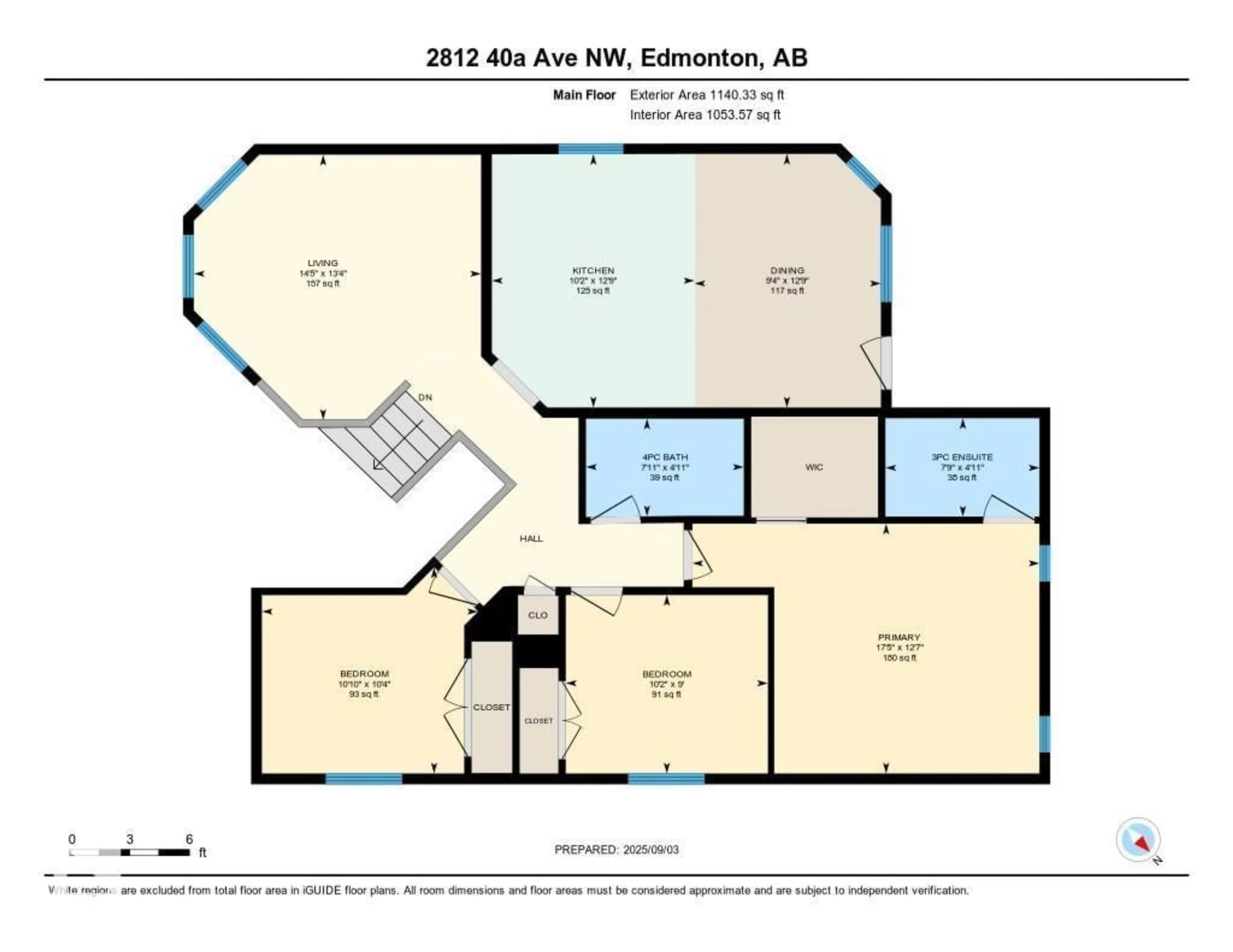 Floor plan for 2812 40A AV NW, Edmonton Alberta T6T1L7