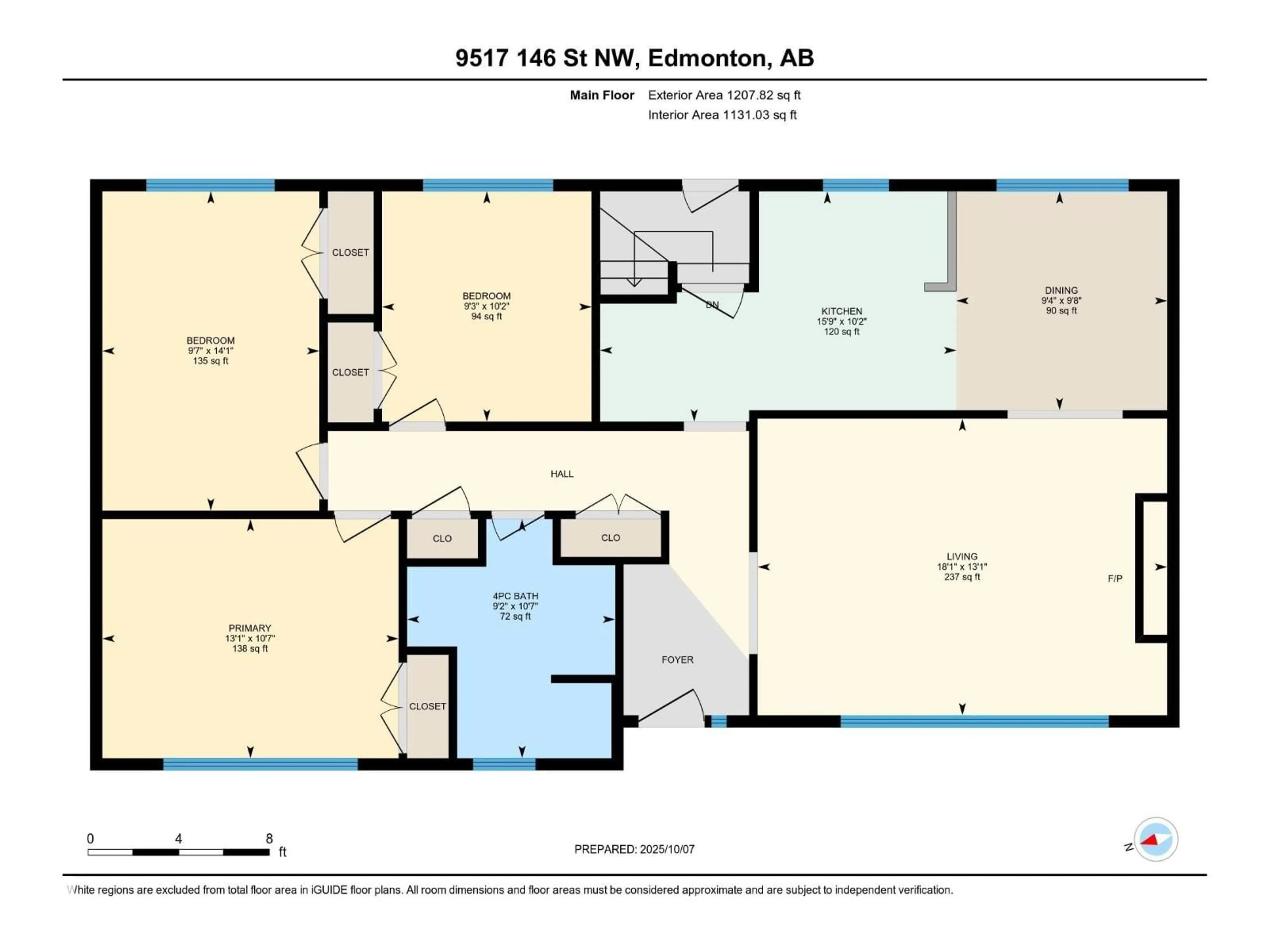 Floor plan for NW - 9517 146 ST, Edmonton Alberta T5N2Y9
