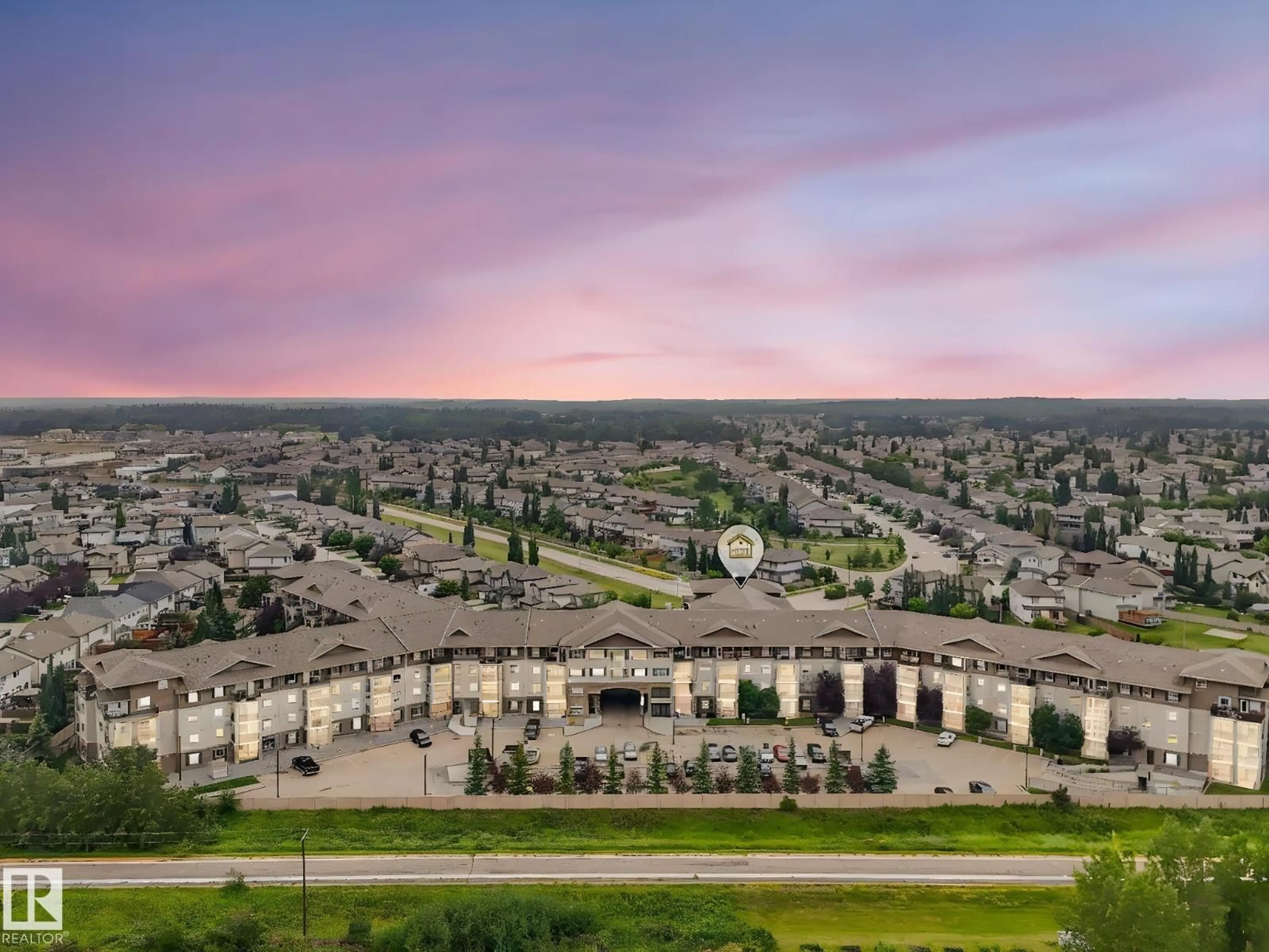 A pic from outside/outdoor area/front of a property/back of a property/a pic from drone, unknown for #435 - 1520 HAMMOND GA, Edmonton Alberta T6M0J4