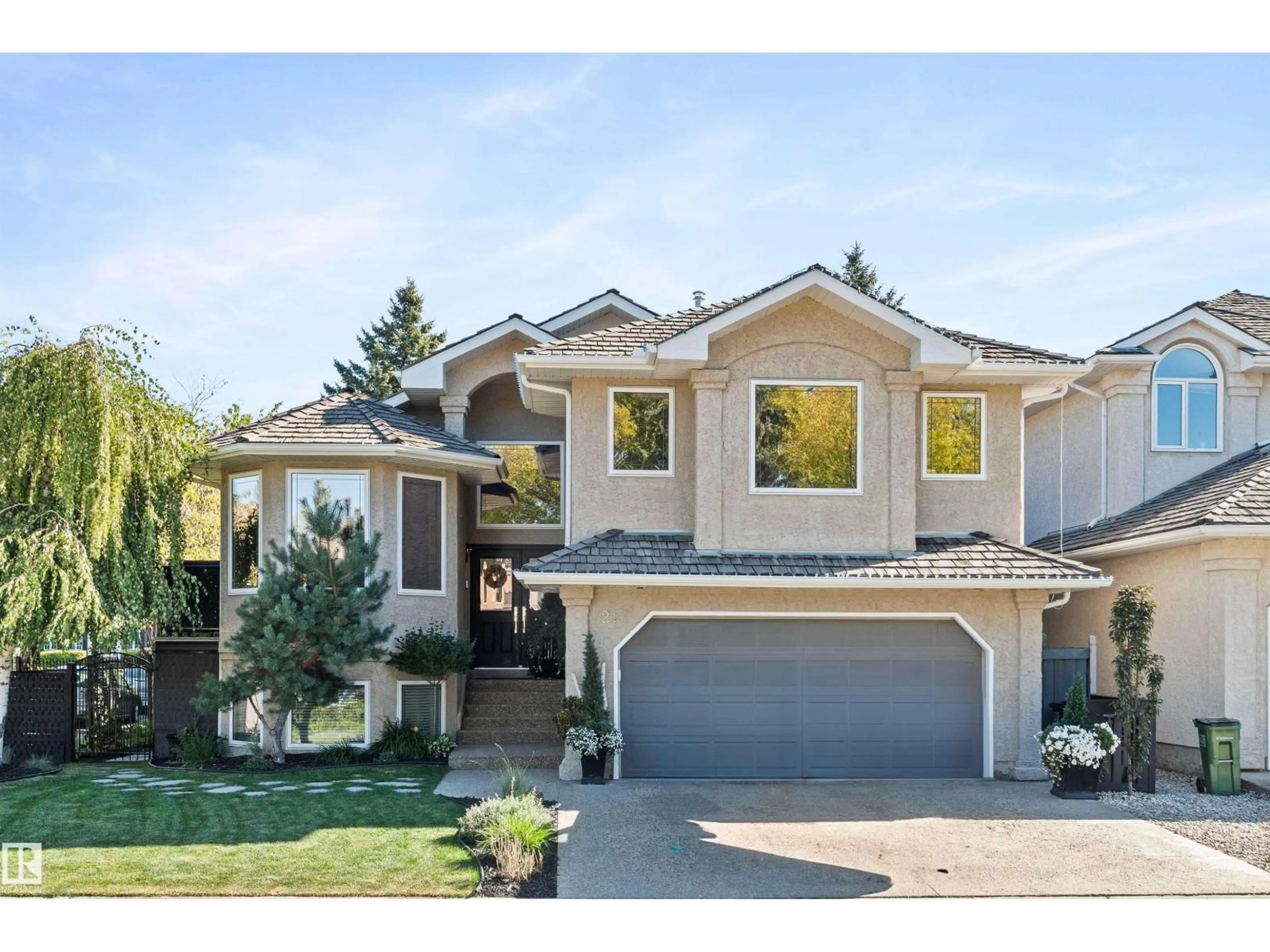 Home with vinyl exterior material, street for 22 PRESTIGE PT, Edmonton Alberta T6M2T3