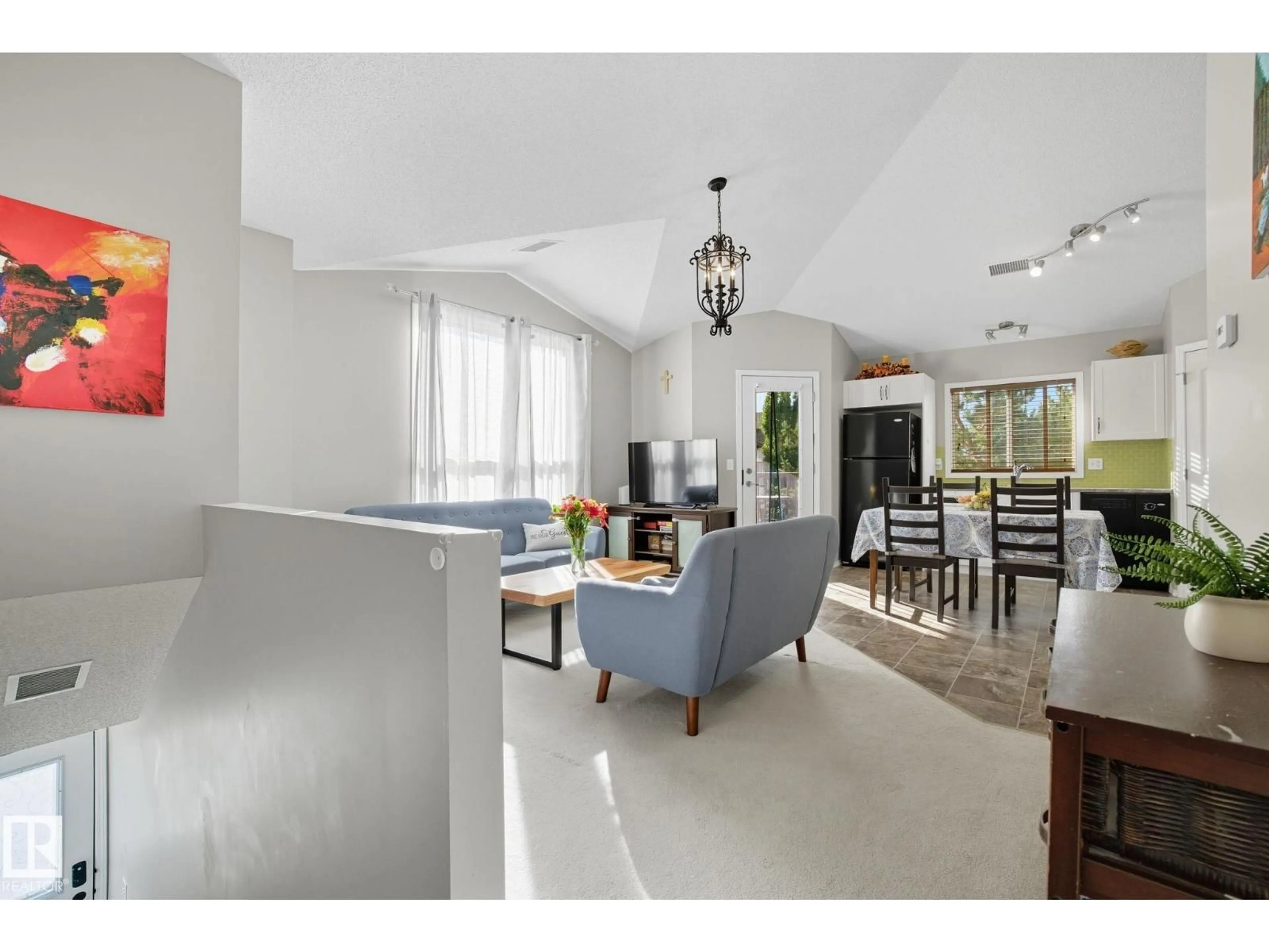 Open concept kitchen, ceramic/tile floor for #34 - 604 62 ST, Edmonton Alberta T6X0K4
