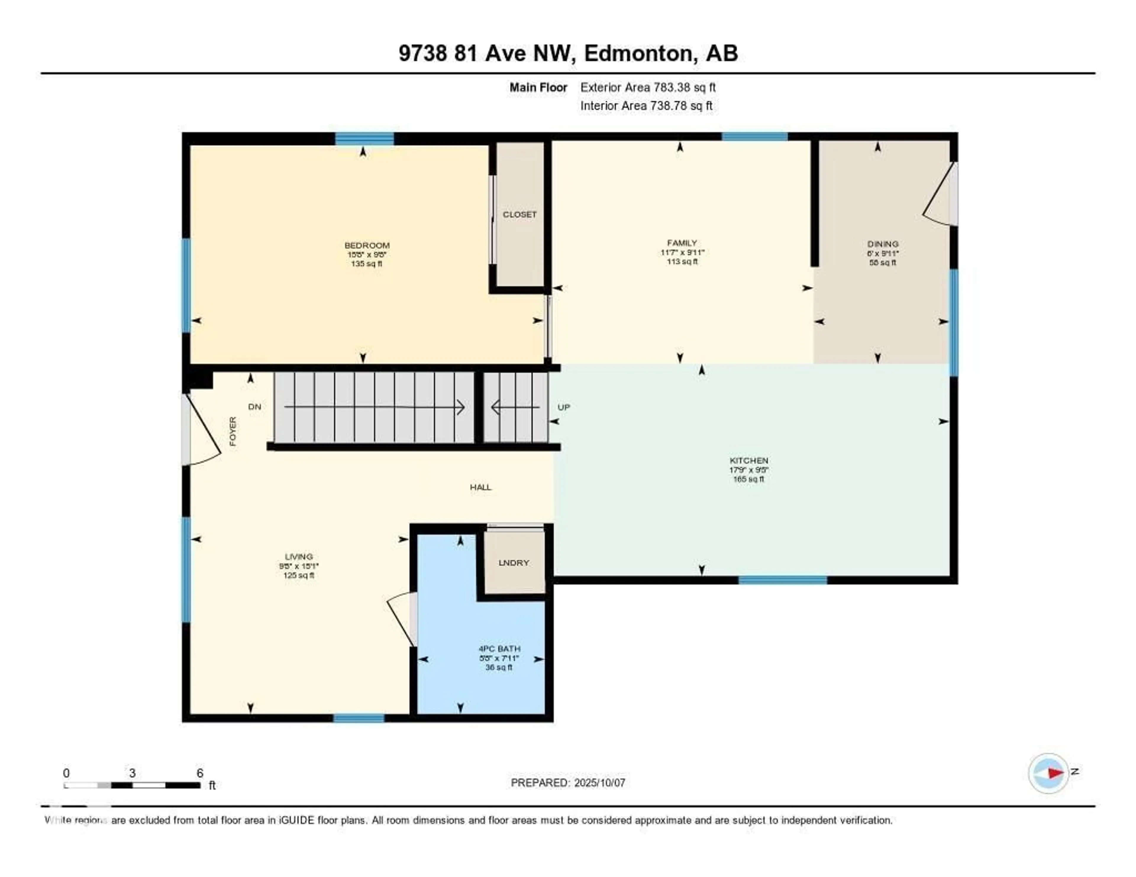 Floor plan for NW - 9738 81 AV, Edmonton Alberta T6E1W2