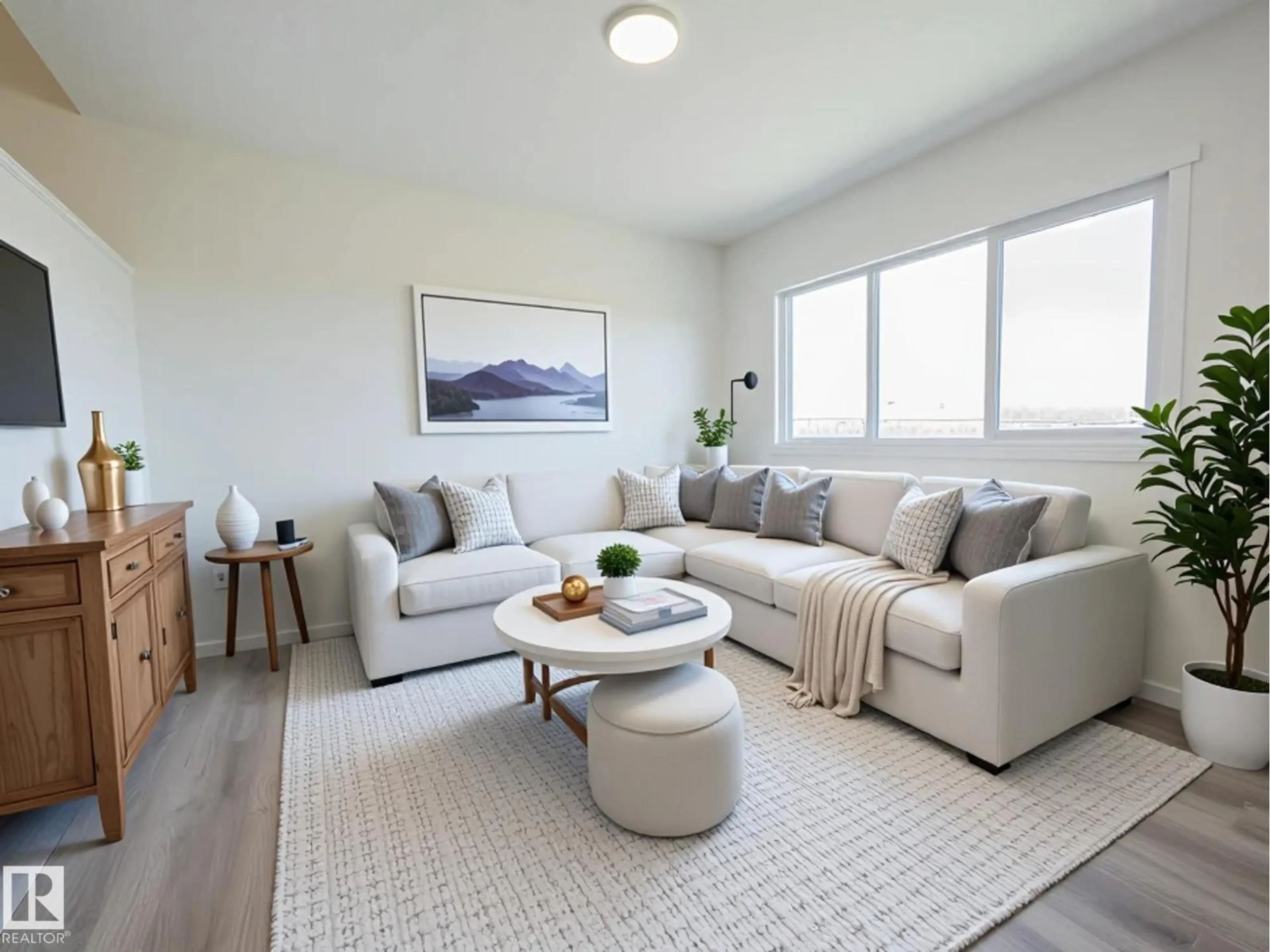Living room with furniture, unknown for 157 ELLIOTT WD, Fort Saskatchewan Alberta T8L1V1