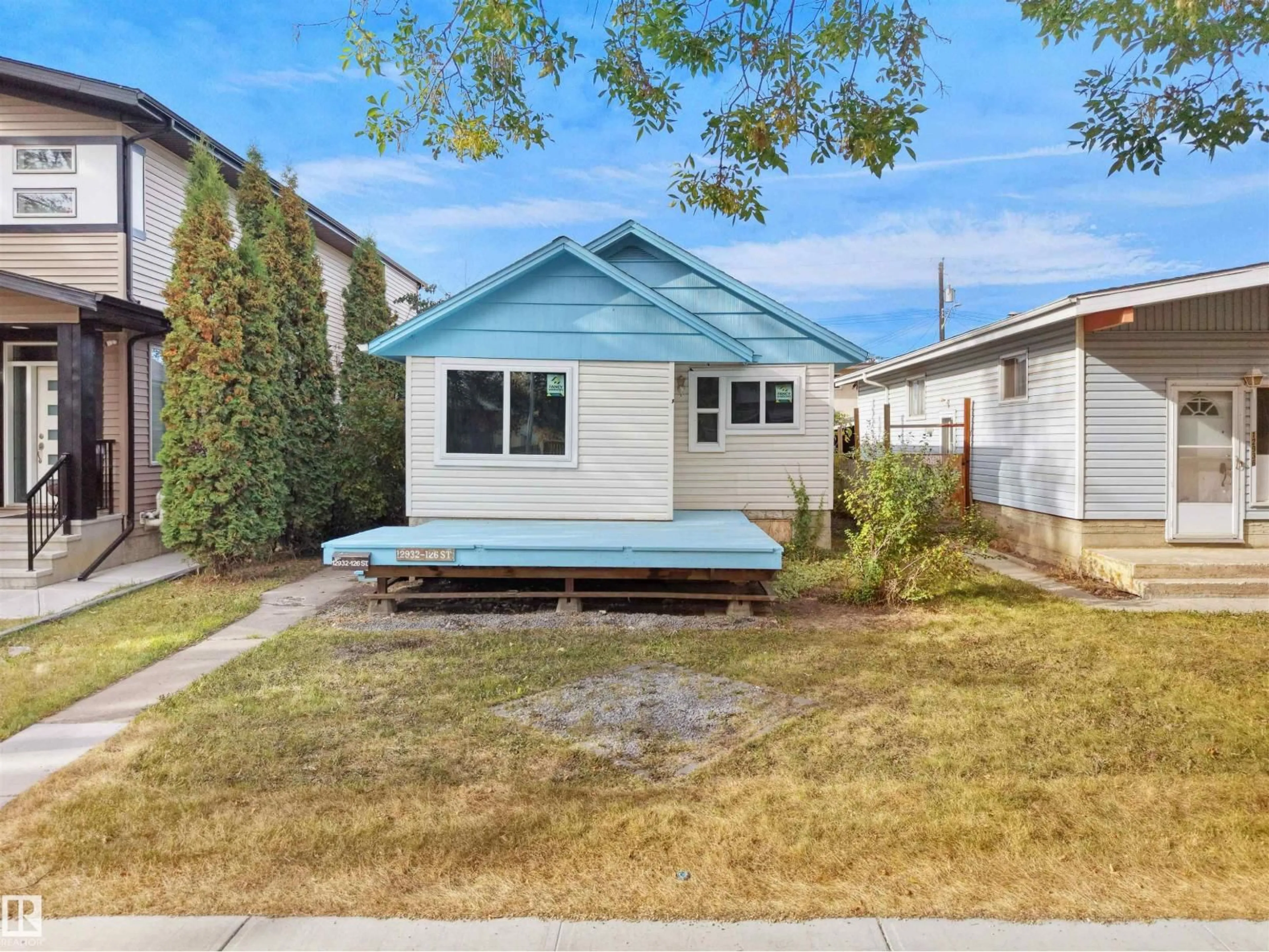 Home with vinyl exterior material, street for NW - 12932 126 ST, Edmonton Alberta T5L0Y3