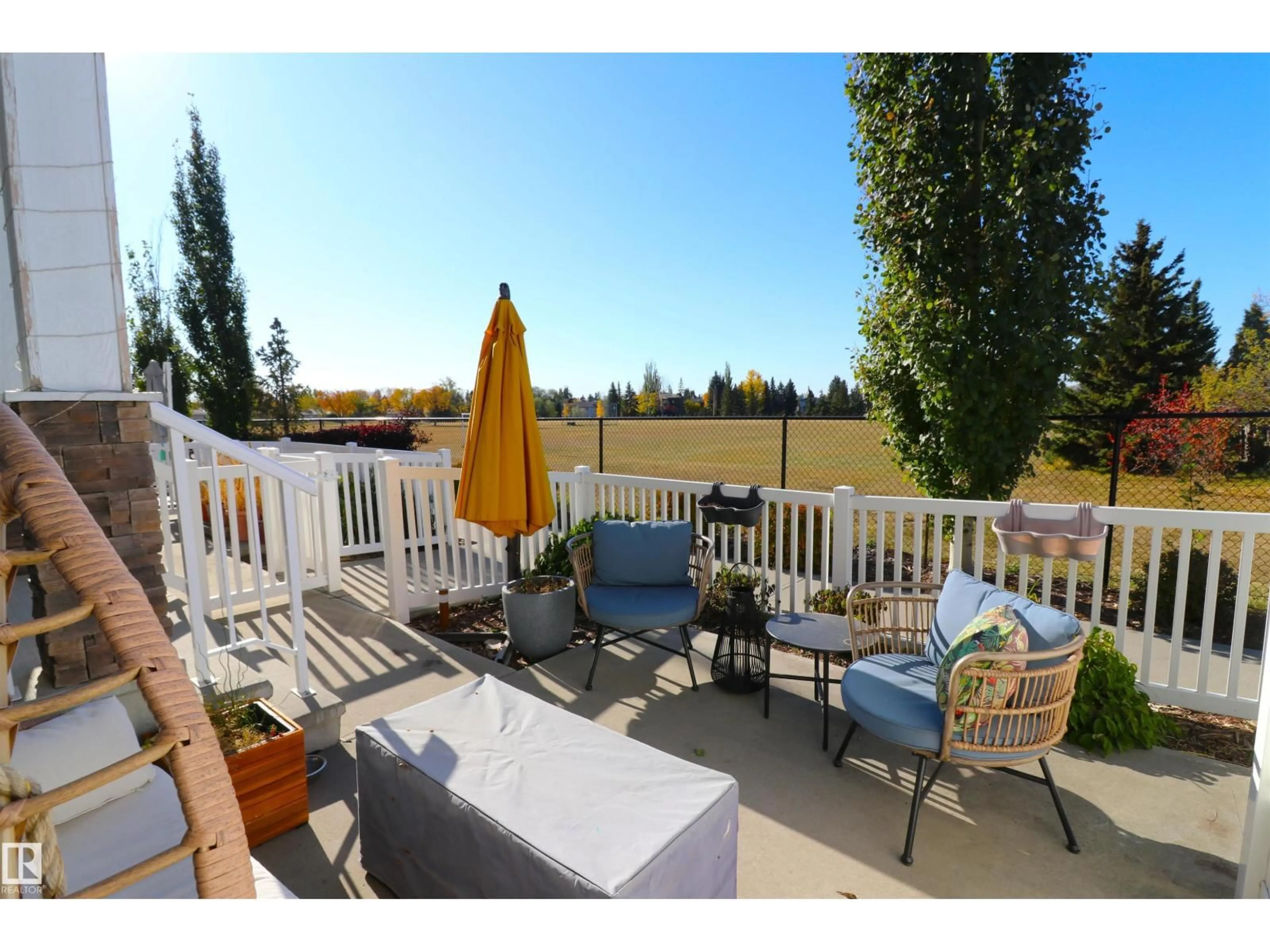 Patio, water/lake/river/ocean view for 29 1508 105 ST NW, Edmonton Alberta T6J5R8