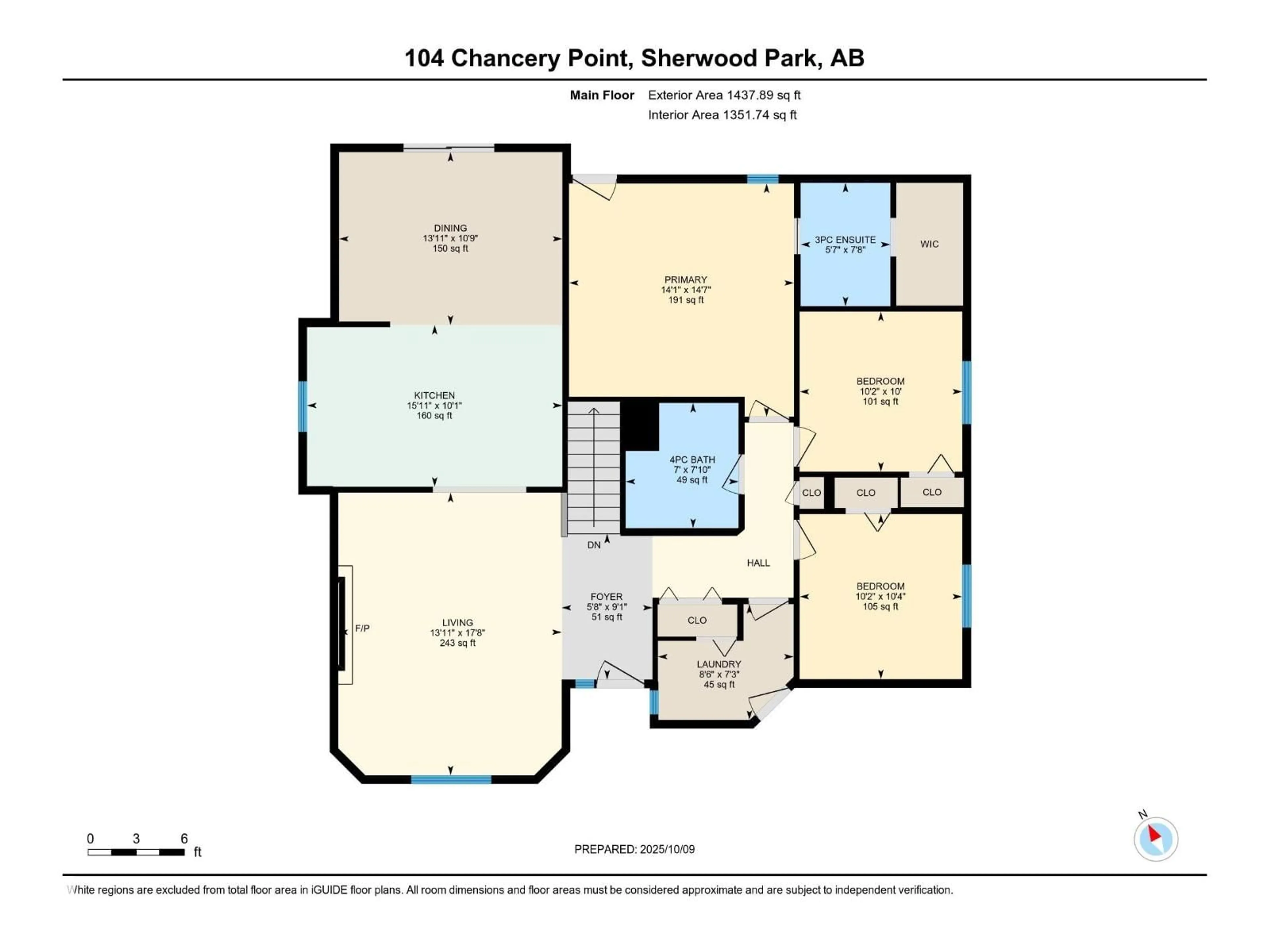 Floor plan for 104 CHANCERY, Sherwood Park Alberta T8H1Z4