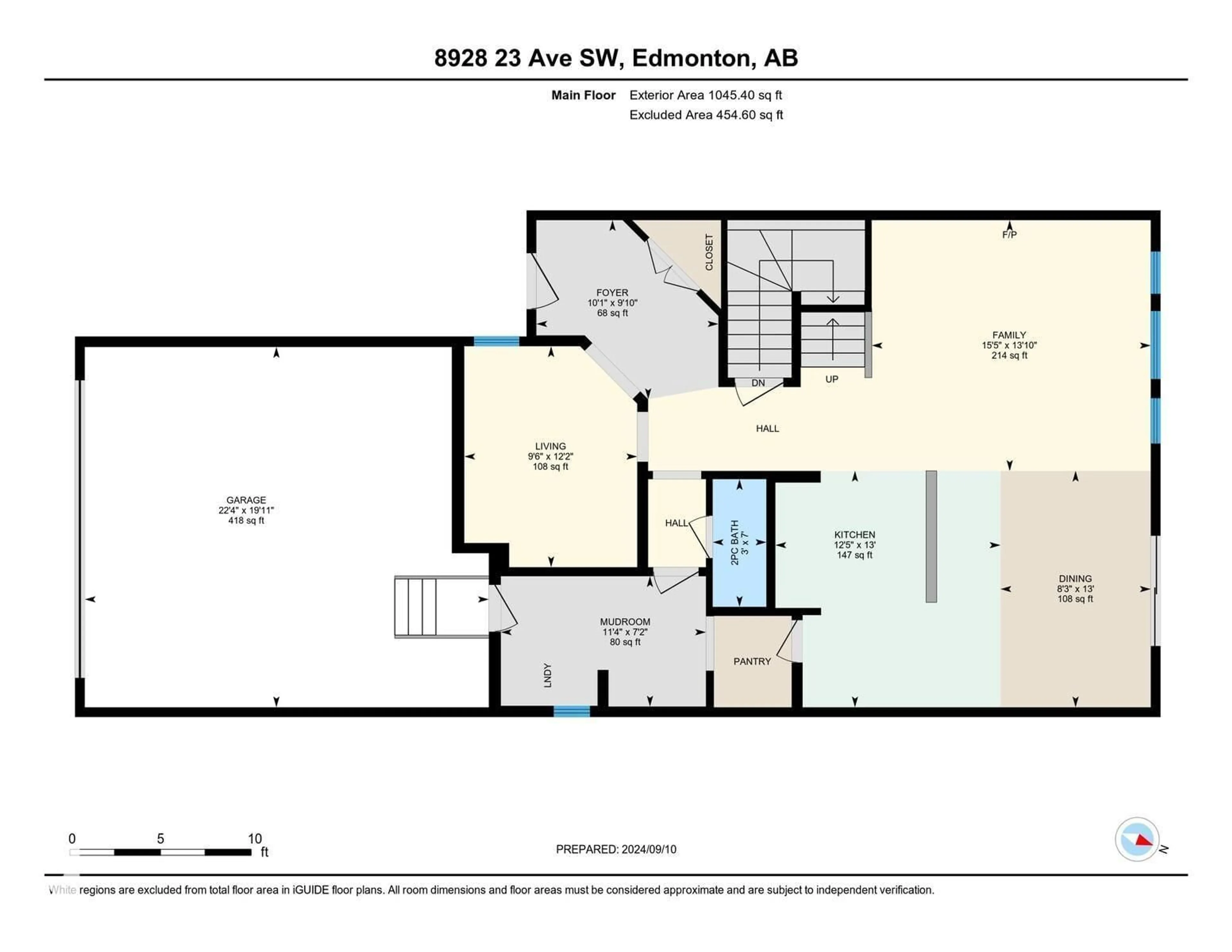 Floor plan for SW - 8928 23 AV, Edmonton Alberta T6X2C3
