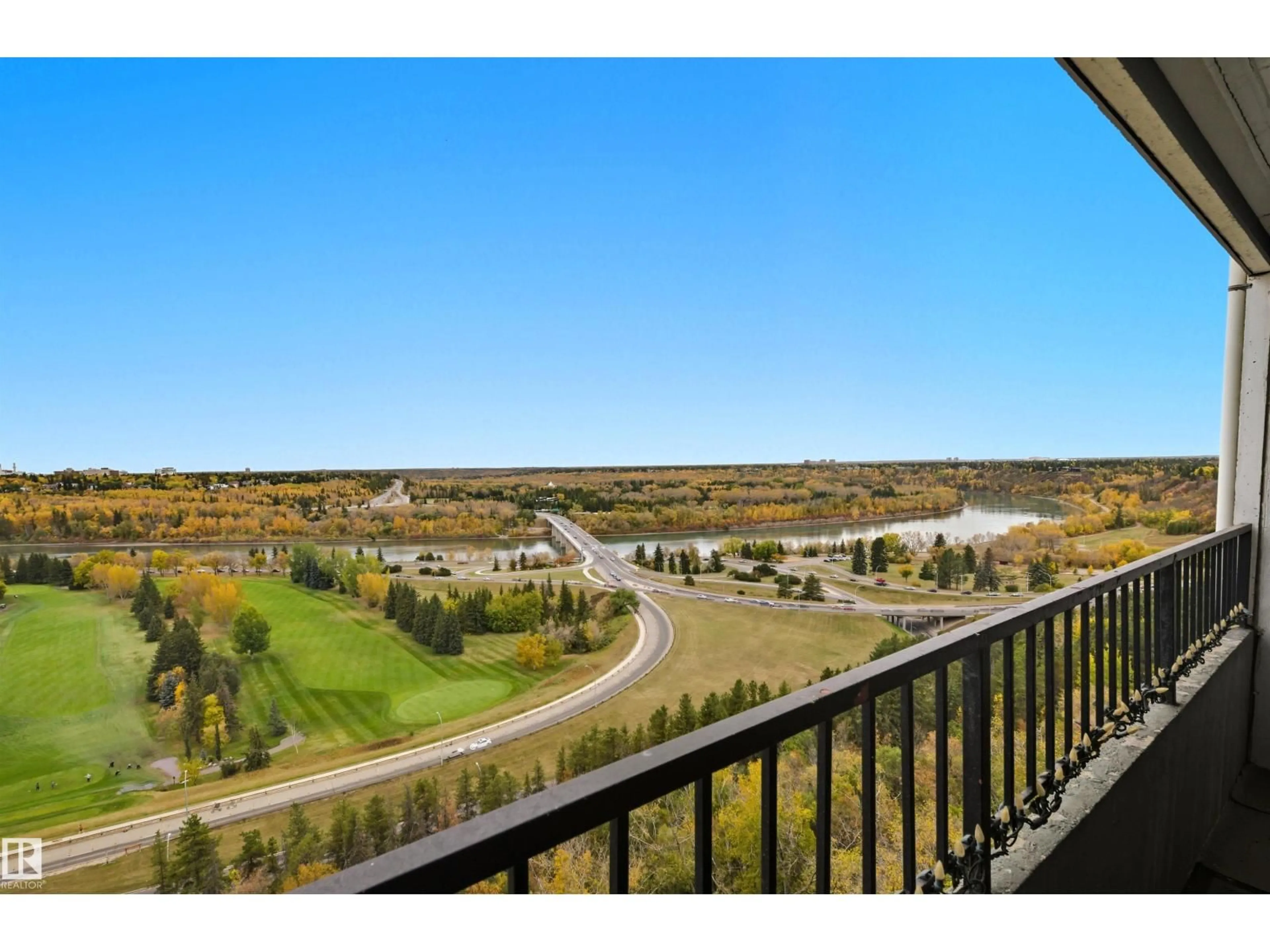 A pic from outside/outdoor area/front of a property/back of a property/a pic from drone, water/lake/river/ocean view for #1001 - 12303 JASPER AV, Edmonton Alberta T5N3K7