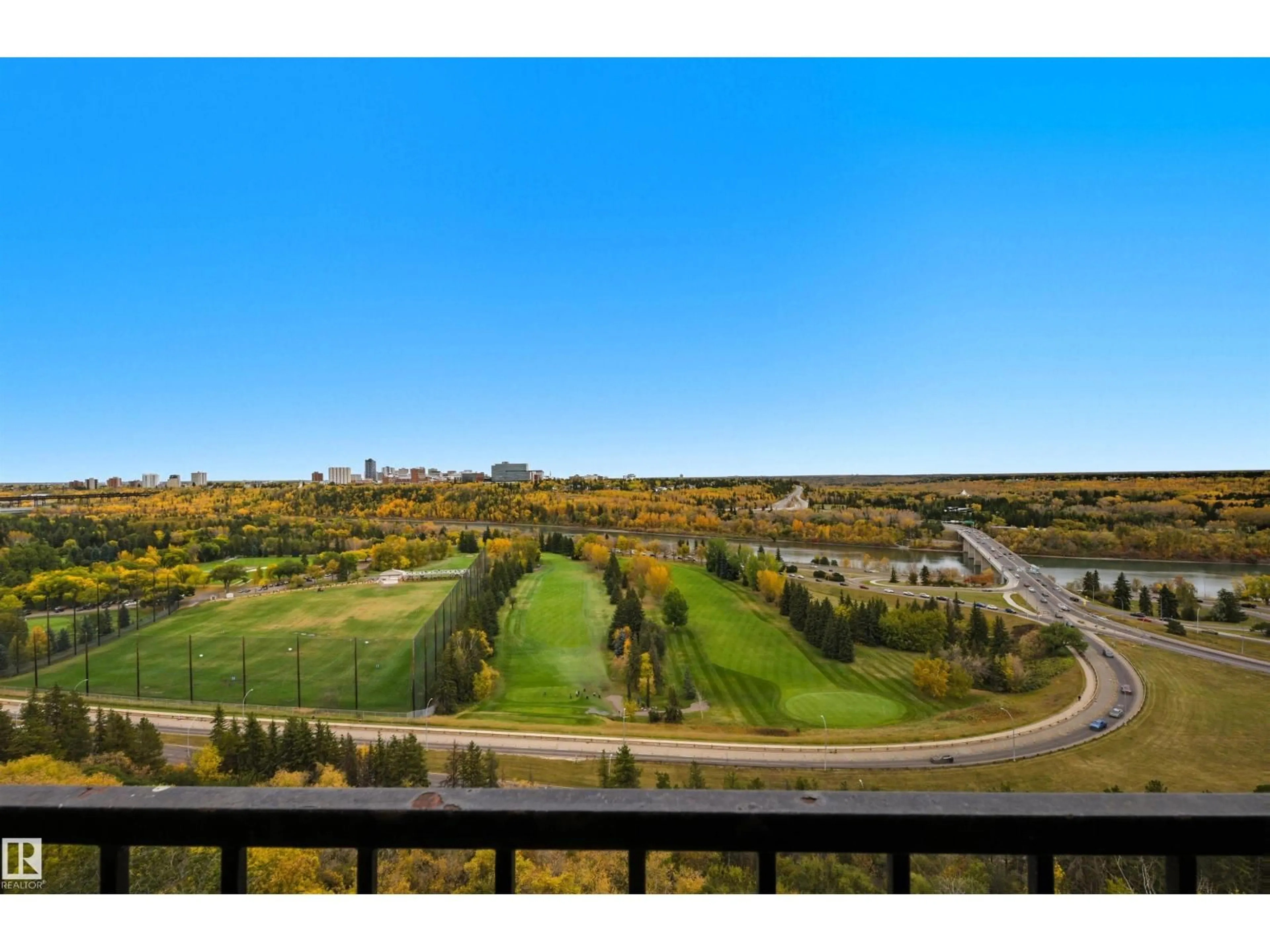 A pic from outside/outdoor area/front of a property/back of a property/a pic from drone, water/lake/river/ocean view for #1001 - 12303 JASPER AV, Edmonton Alberta T5N3K7