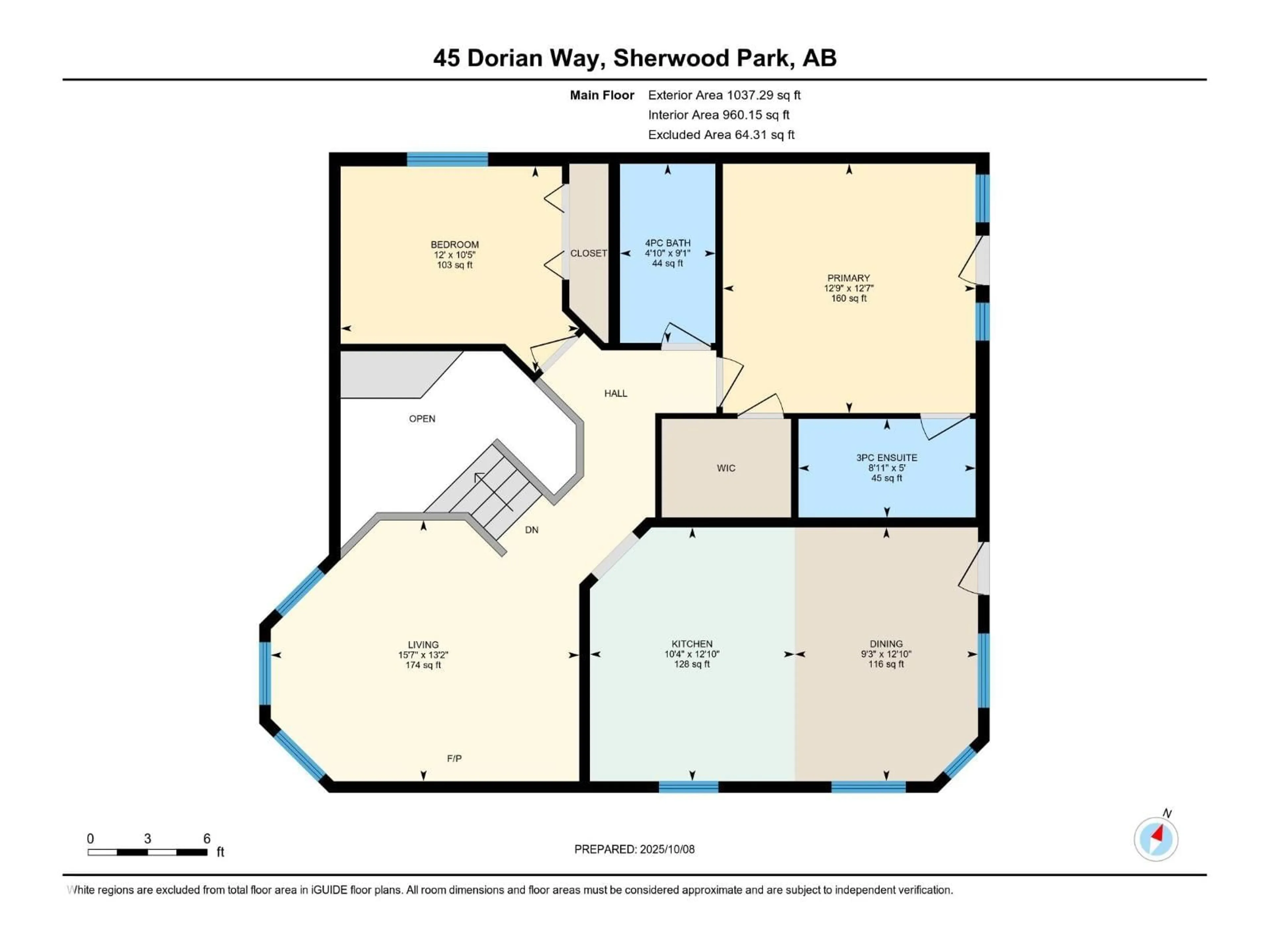 Floor plan for 45 DORIAN WY, Sherwood Park Alberta T8H1Y6