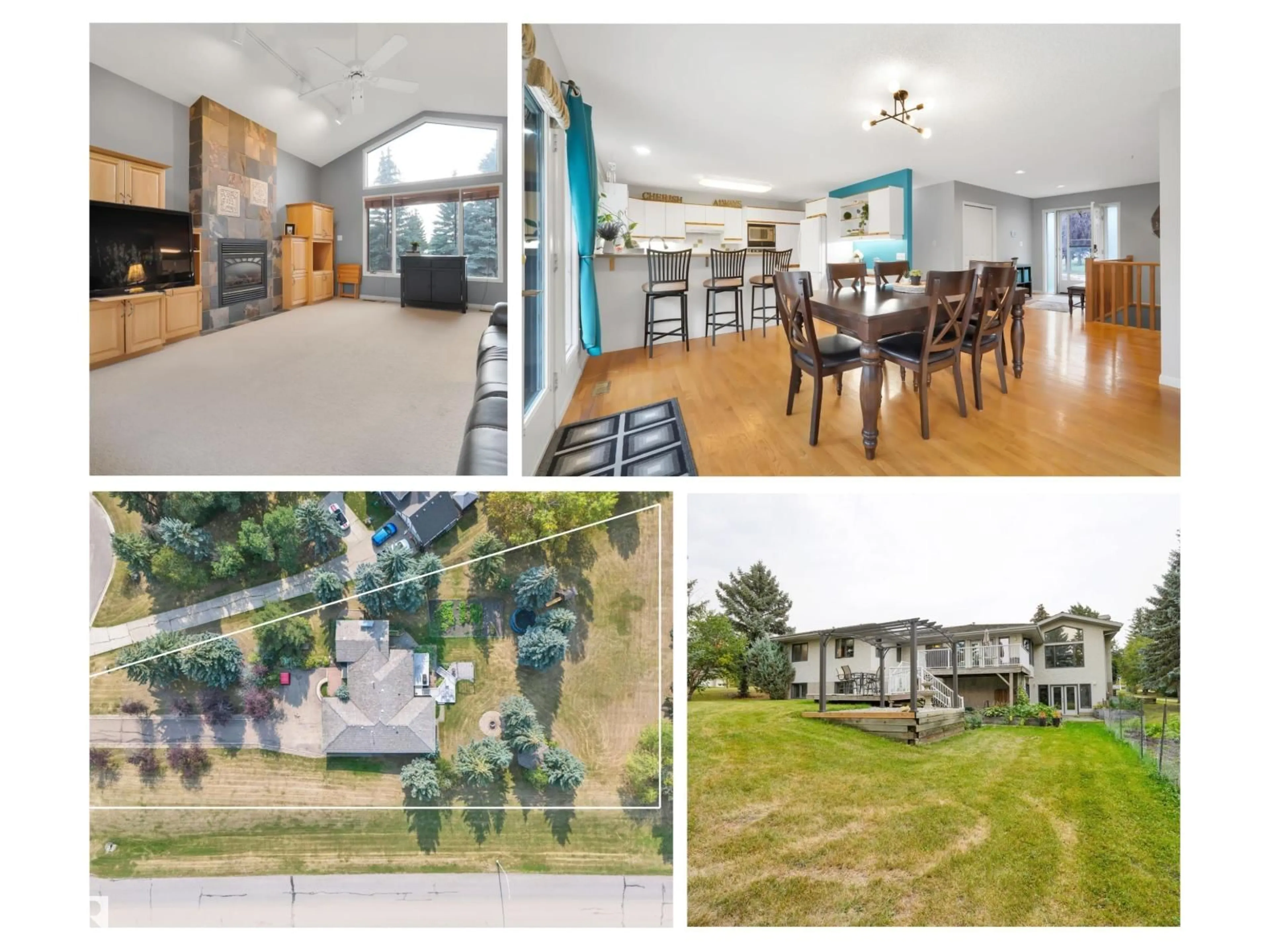 A pic from outside/outdoor area/front of a property/back of a property/a pic from drone, water/lake/river/ocean view for 79 25112 TWP ROAD 542A, Rural Sturgeon County Alberta T8T0B2