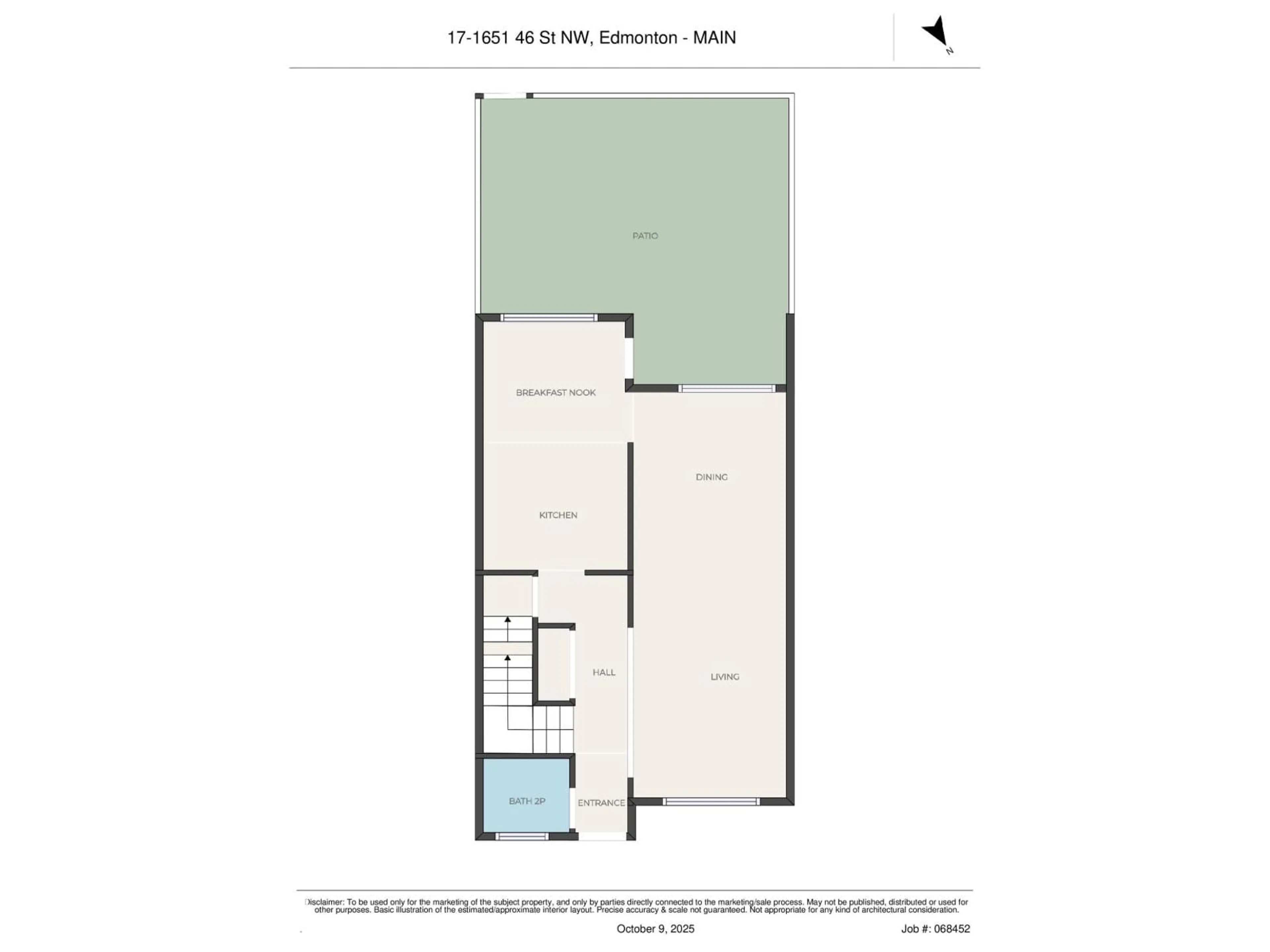 Floor plan for #17 - 1651 46 ST NW, Edmonton Alberta T6L5H2