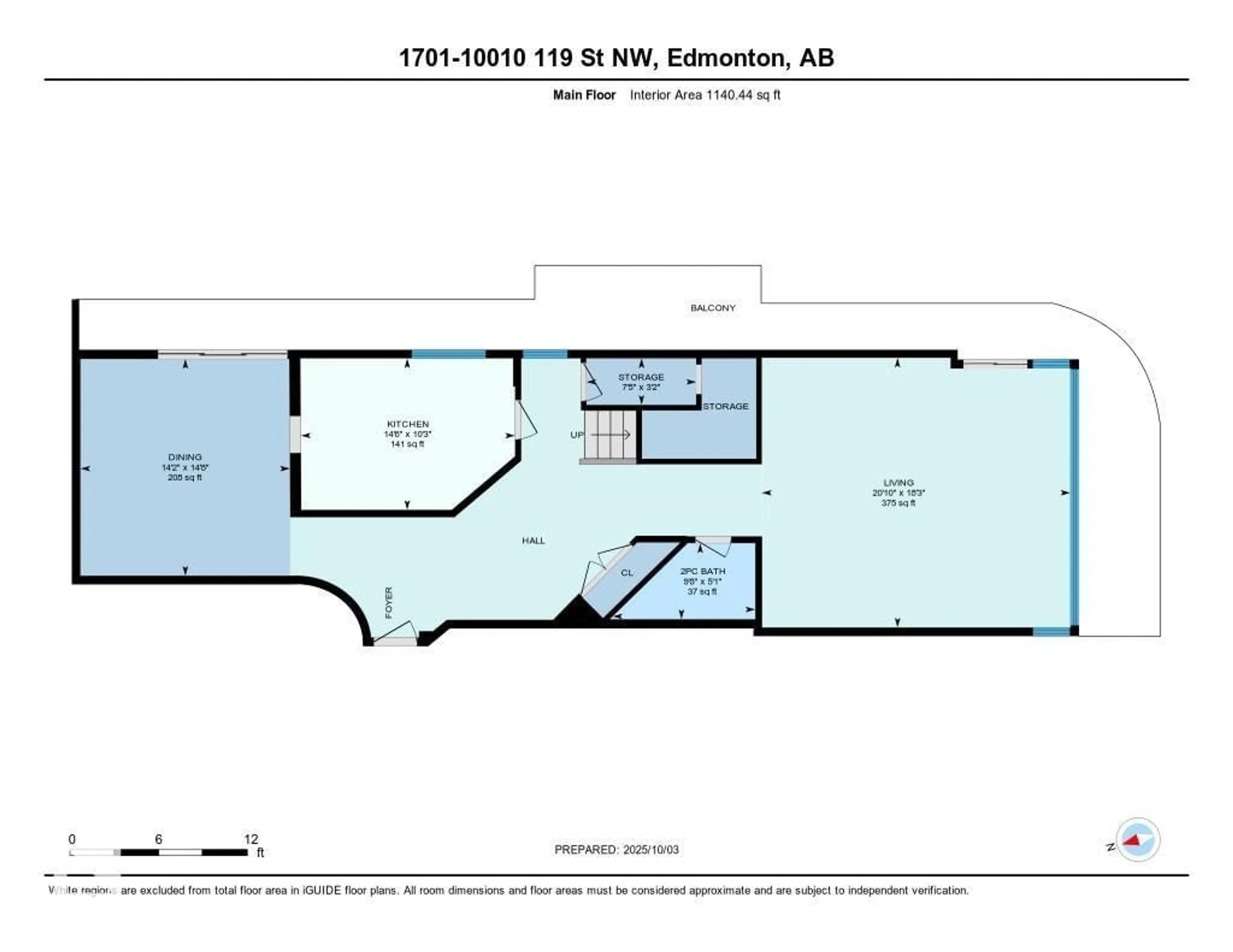 Floor plan for 10010 - 1701 119 ST, Edmonton Alberta T5K1Y8