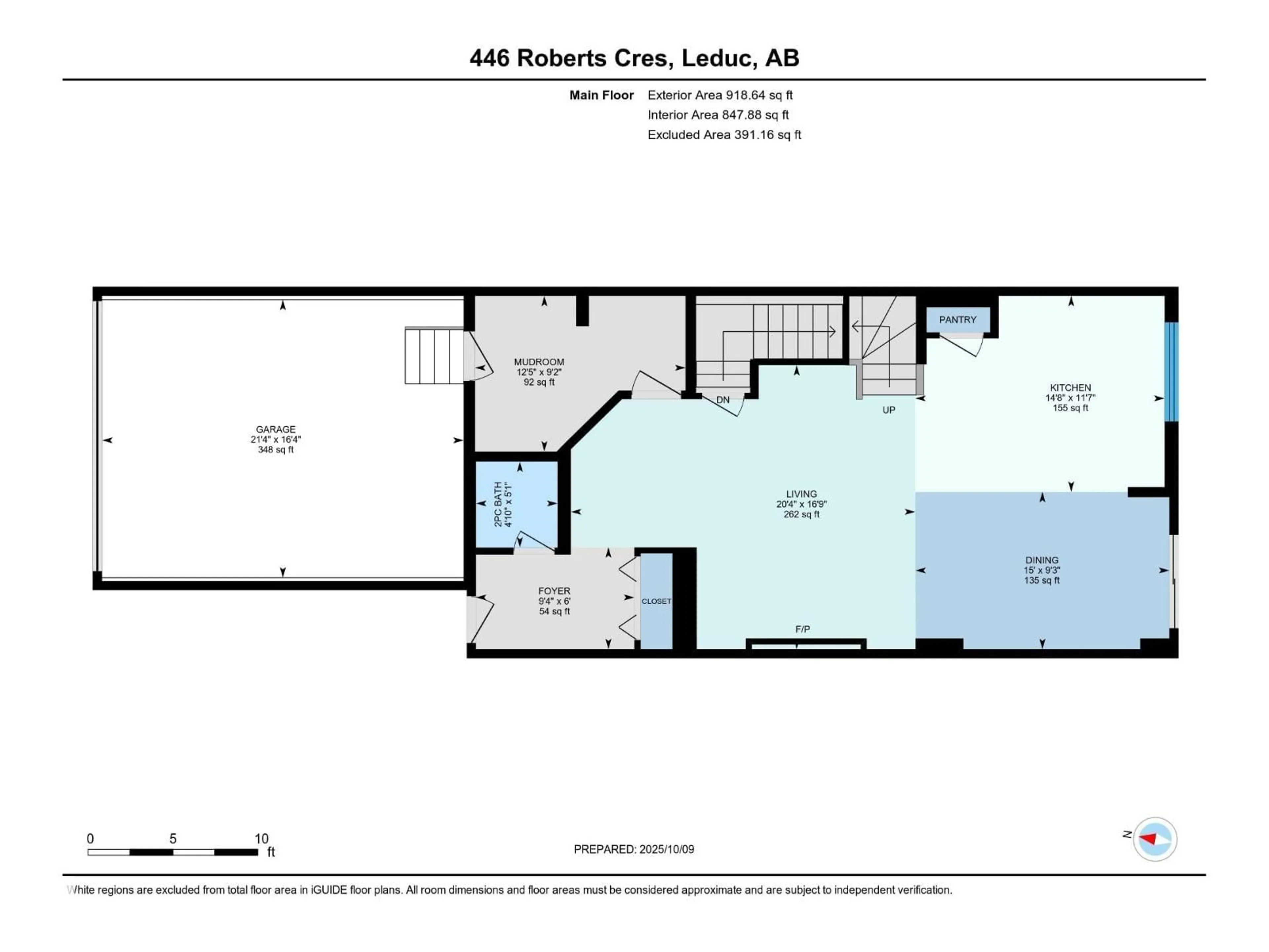 Floor plan for 446 ROBERTS CR, Leduc Alberta T9E1N4