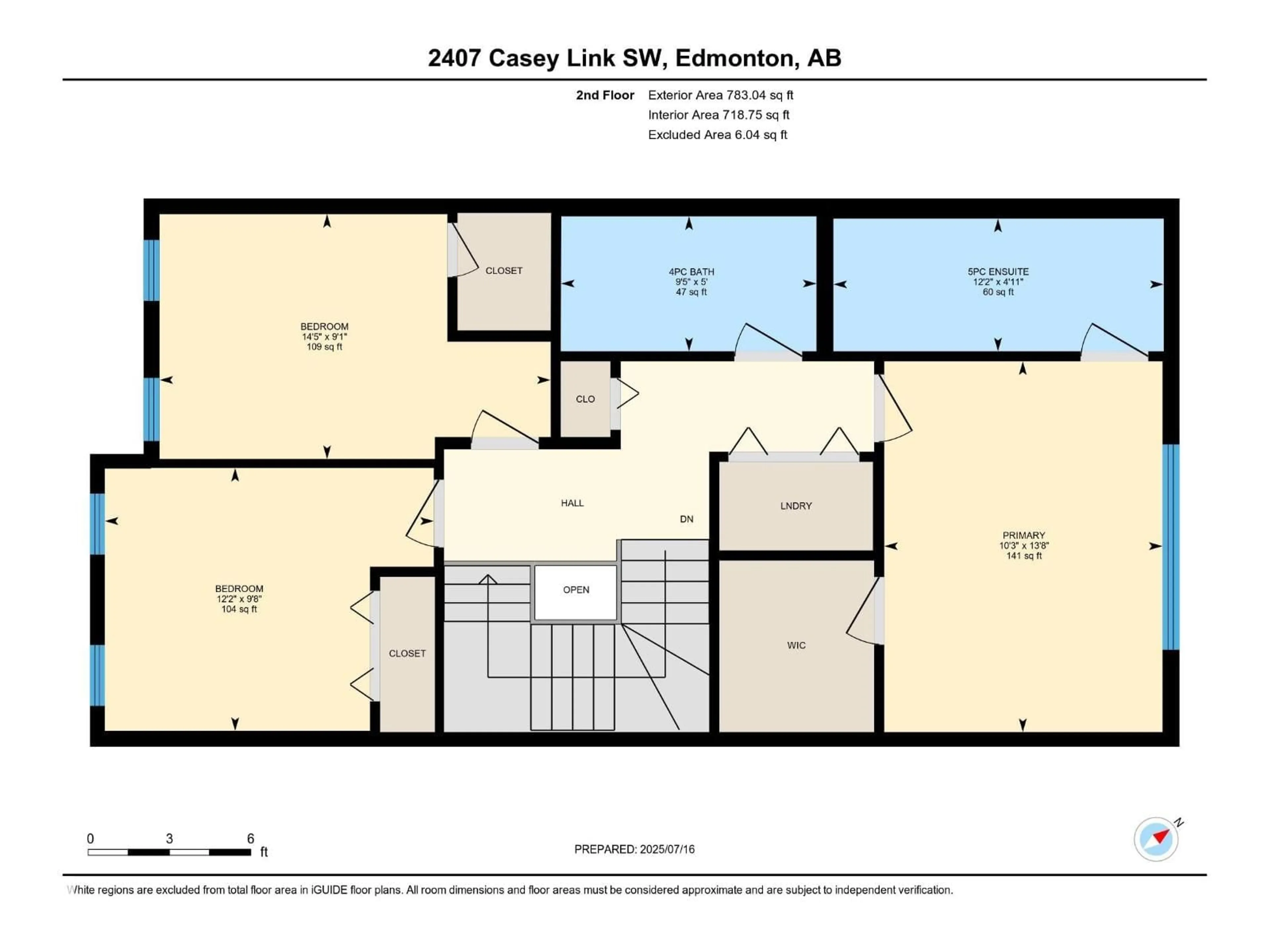 Floor plan for 2407 CASEY LINK, Edmonton Alberta T6W3N1