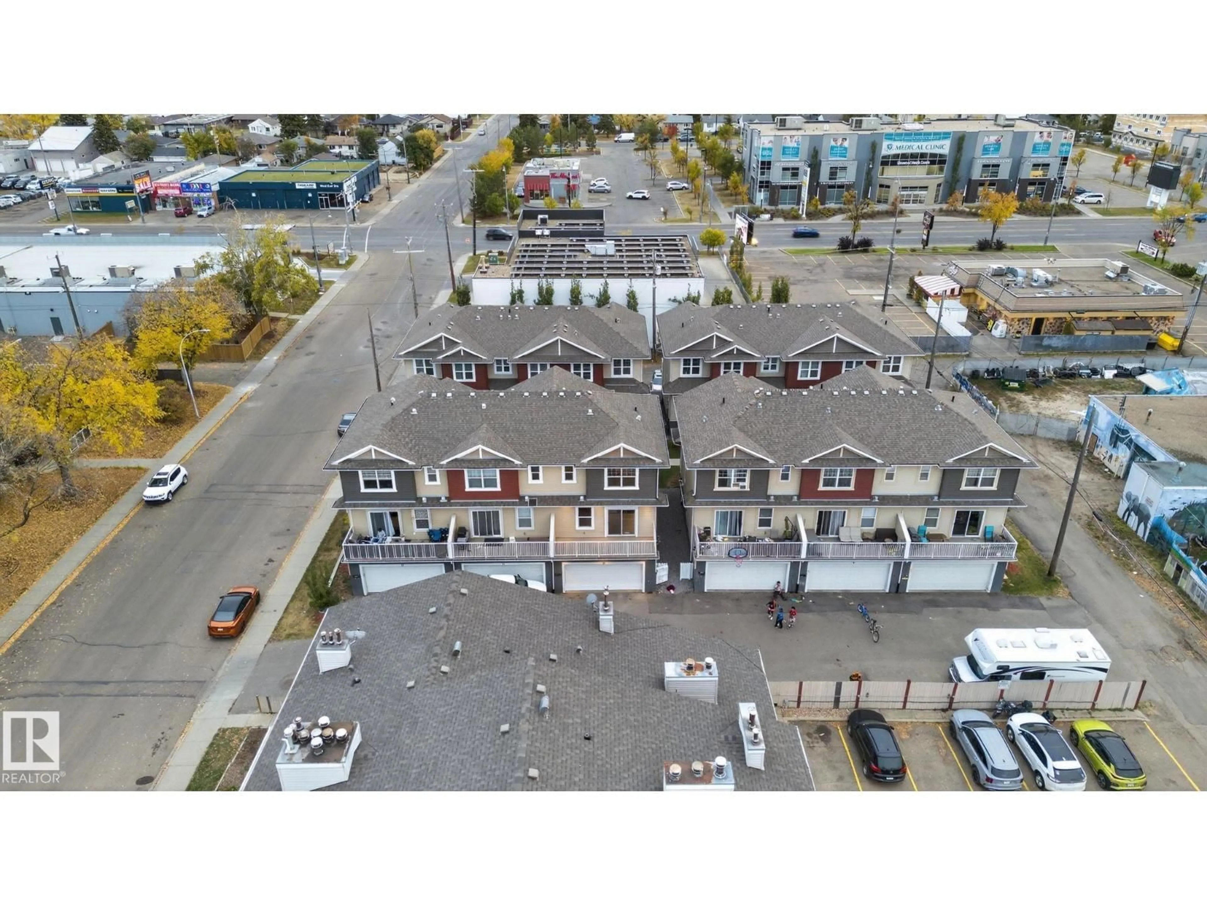 A pic from outside/outdoor area/front of a property/back of a property/a pic from drone, street for NW - 10 10114 160 STREET, Edmonton Alberta T5P3E7