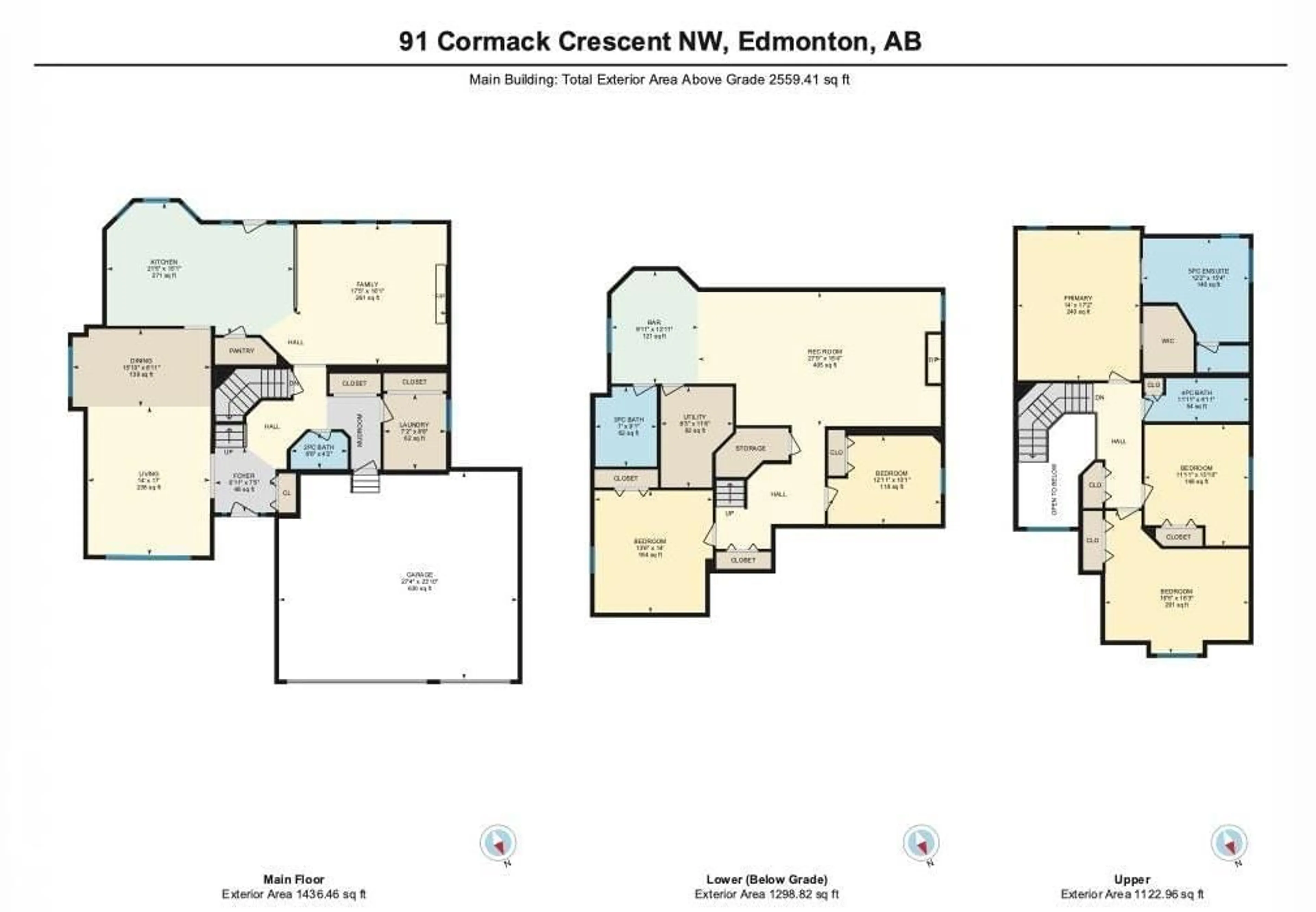 Floor plan for 91 CORMACK CR, Edmonton Alberta T6R2E5