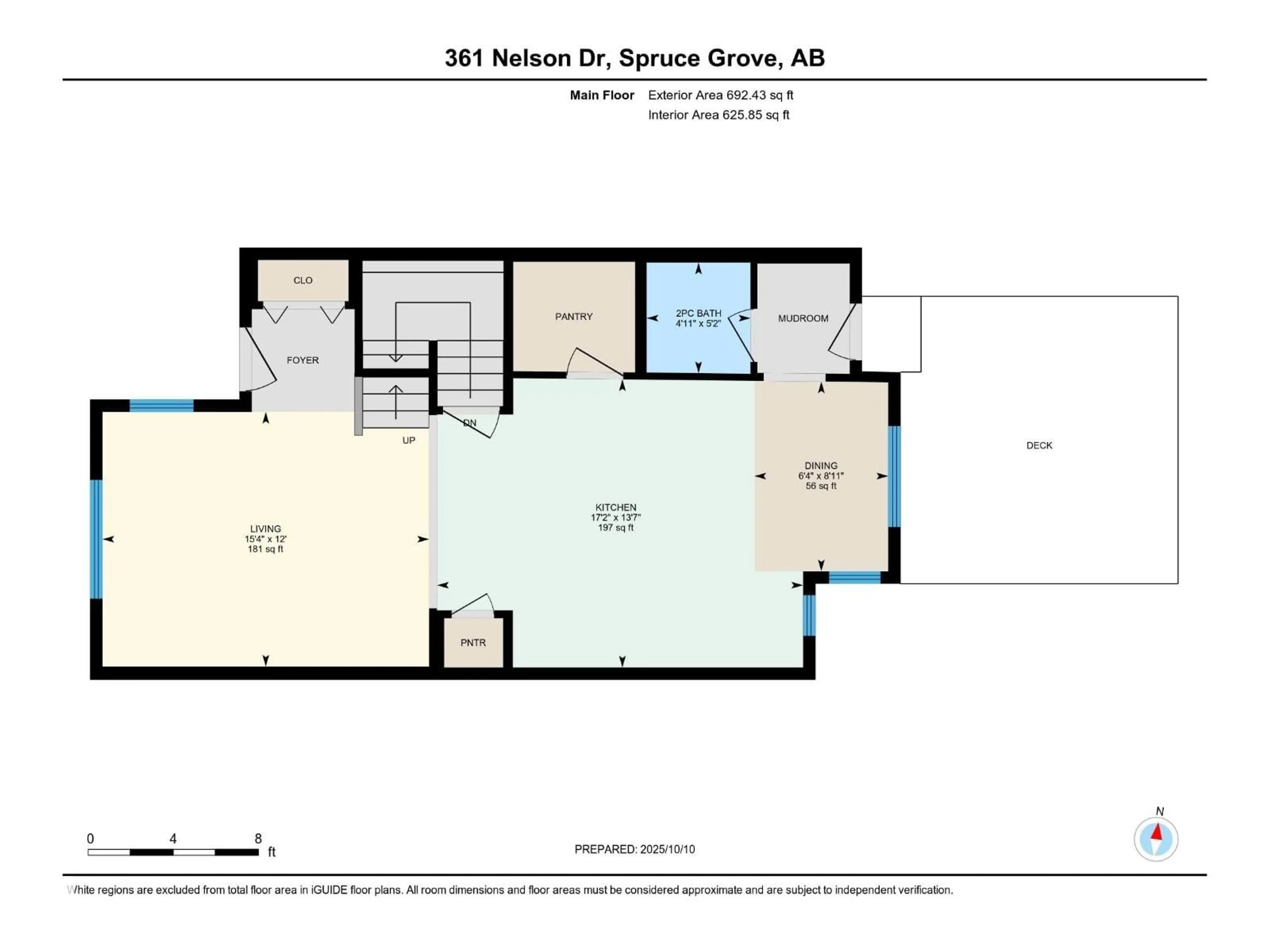 Floor plan for 361 NELSON DR, Spruce Grove Alberta T7X0N9