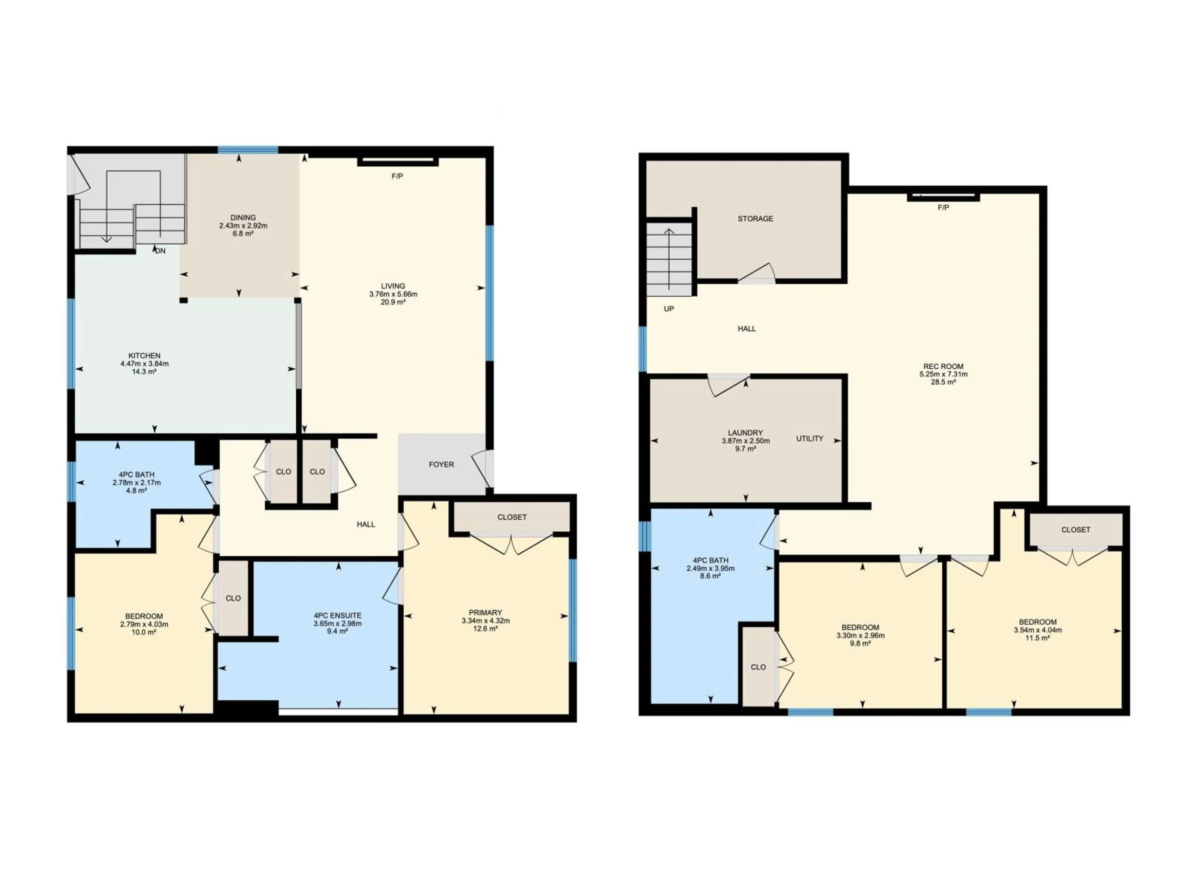 Floor plan for NW - 8707 54 ST, Edmonton Alberta T6B1H2