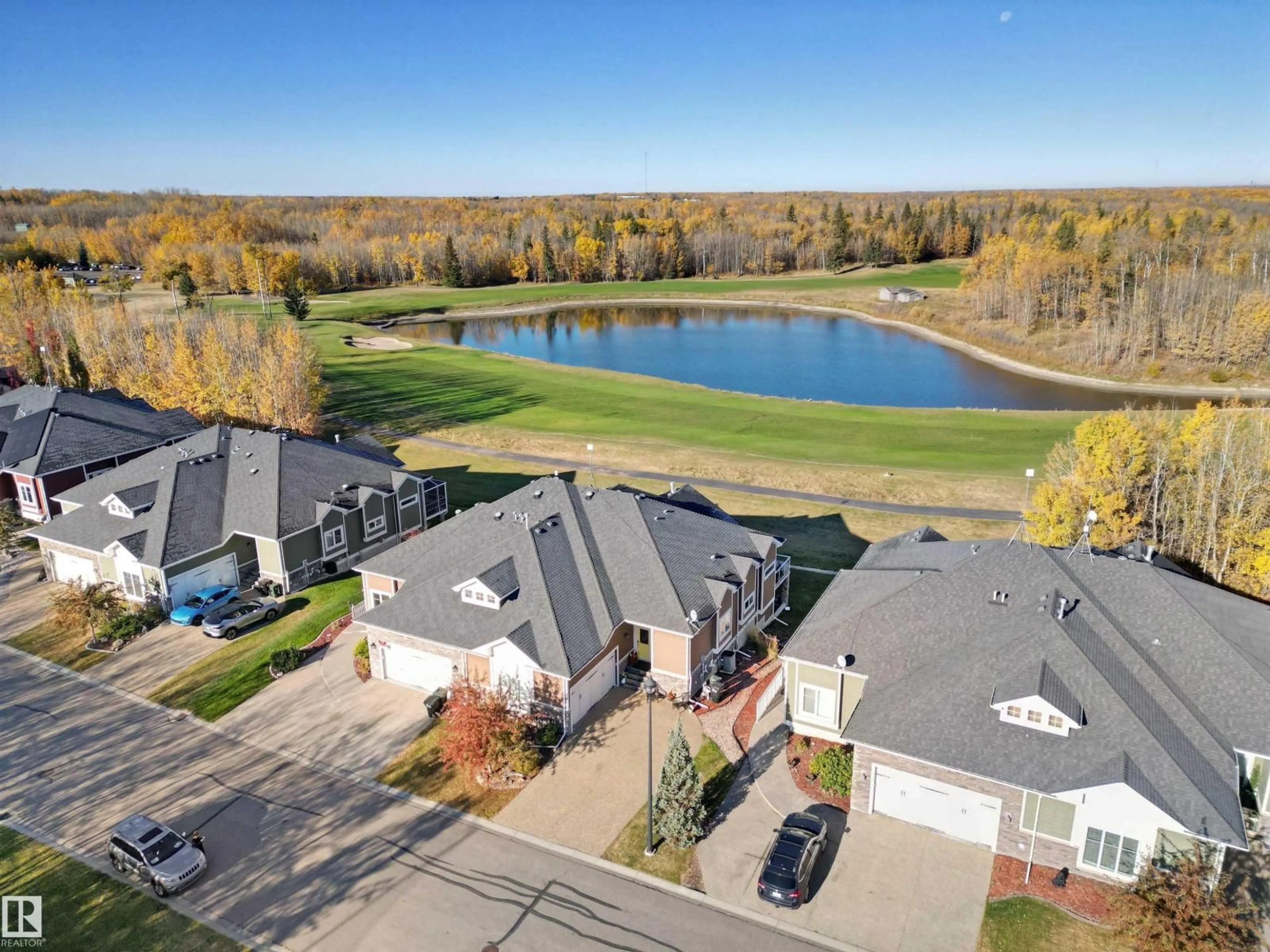 A pic from outside/outdoor area/front of a property/back of a property/a pic from drone, water/lake/river/ocean view for 51101 - 334 RGE ROAD 222, Rural Strathcona County Alberta T8C1G9