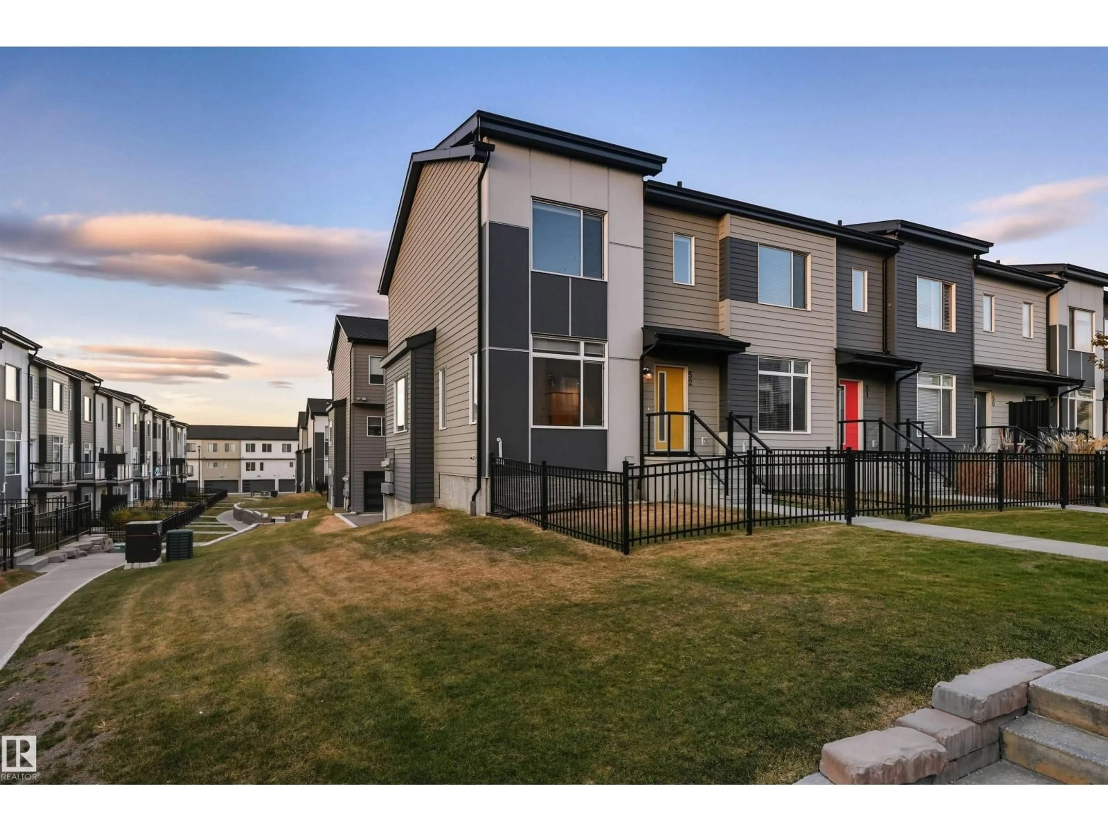A pic from outside/outdoor area/front of a property/back of a property/a pic from drone, mountain view for 804 - 52 WELSH DR, Edmonton Alberta T6X1Y8