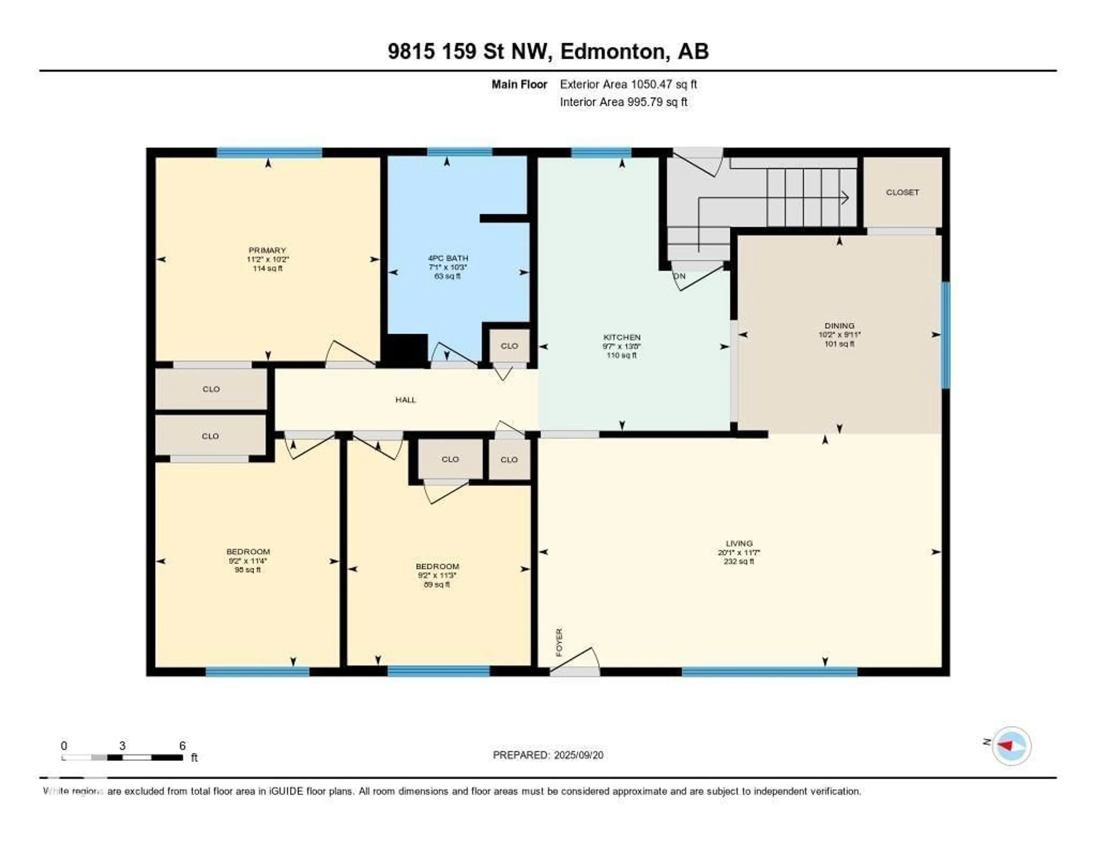 Floor plan for NW - 9815 159 ST, Edmonton Alberta T5P2Z6