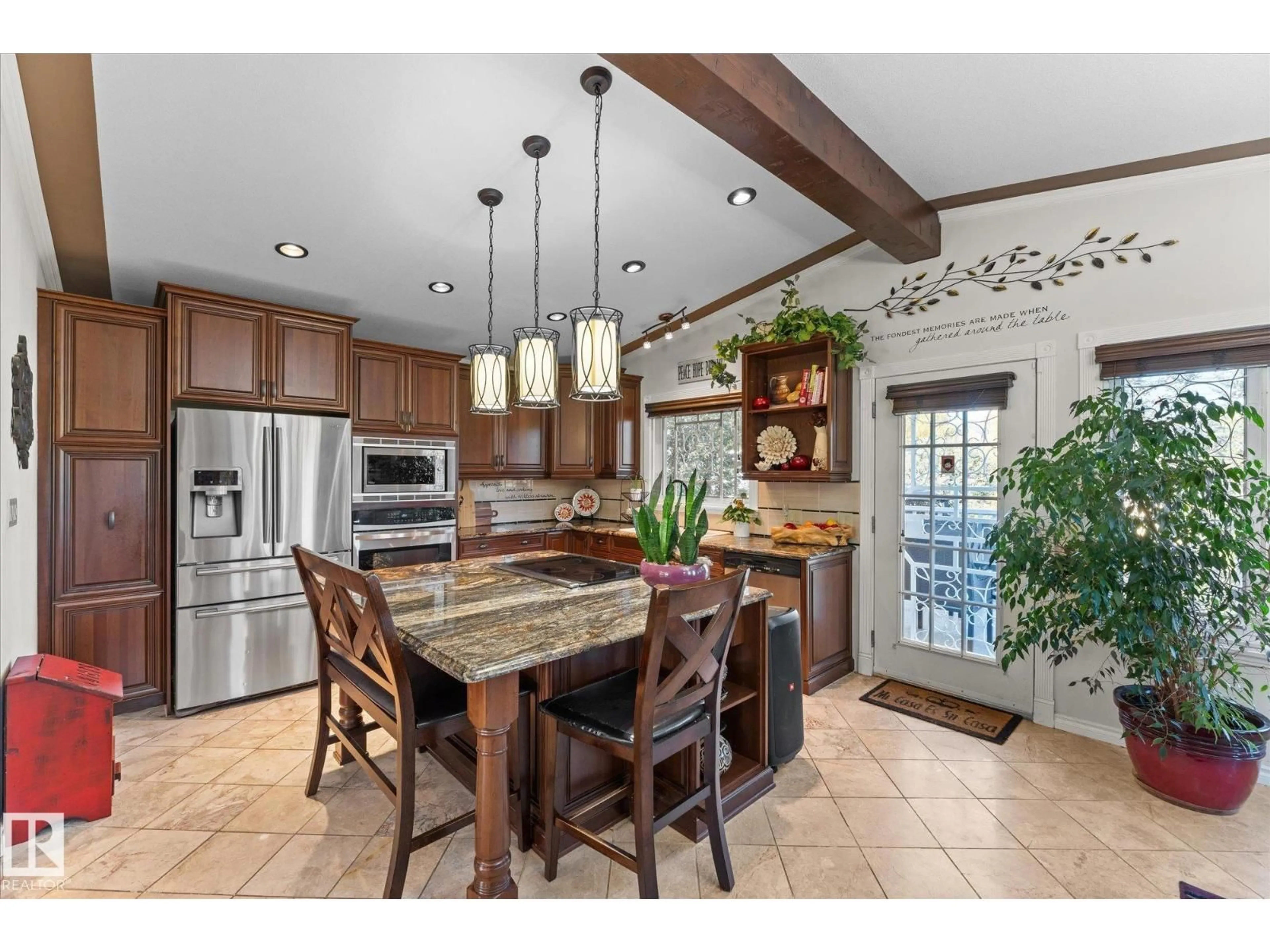Open concept kitchen, ceramic/tile floor for NW - 11124 110A AV, Edmonton Alberta T5H1K1