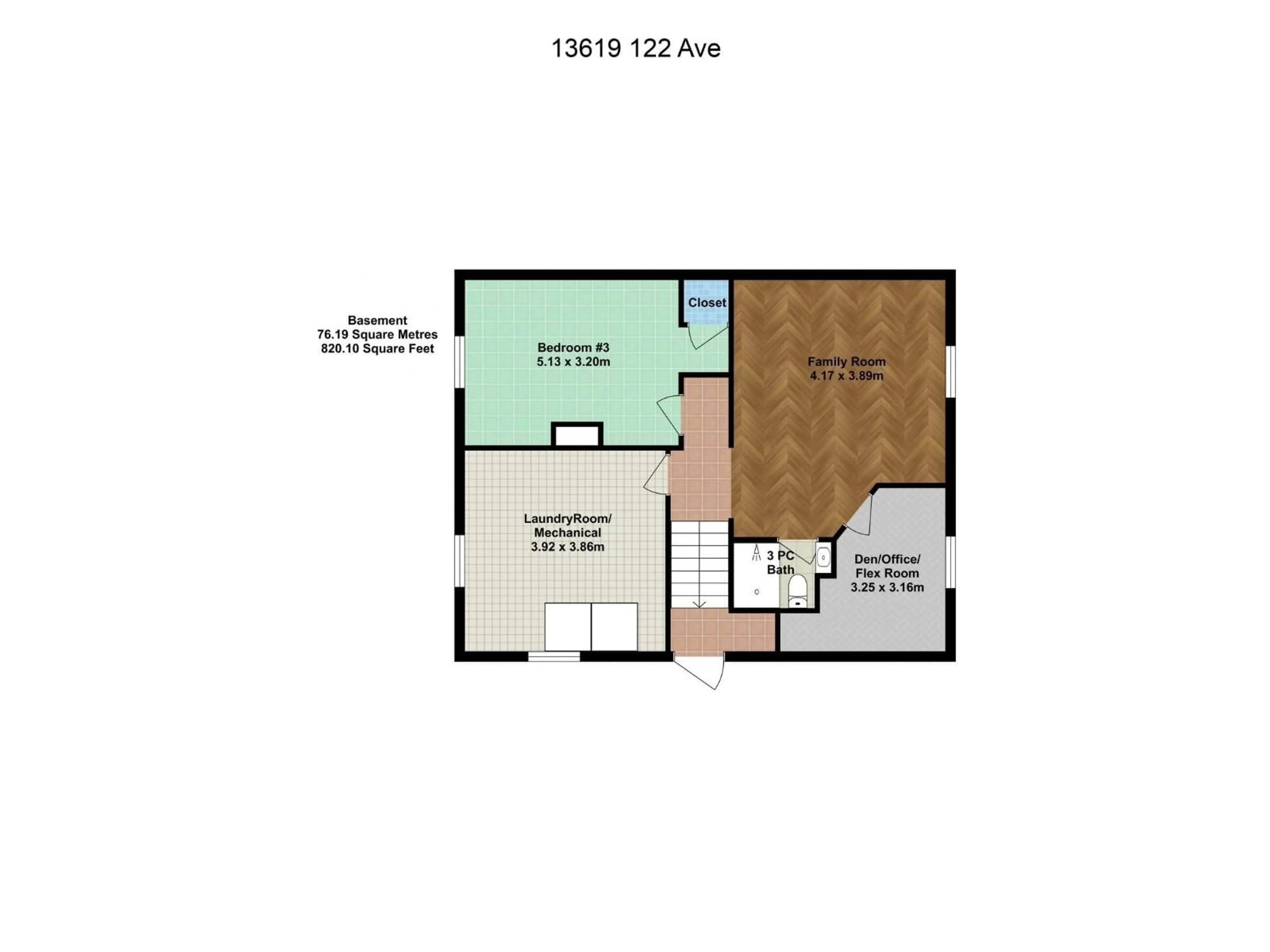 Floor plan for 13619 122 AV, Edmonton Alberta T5L2W1