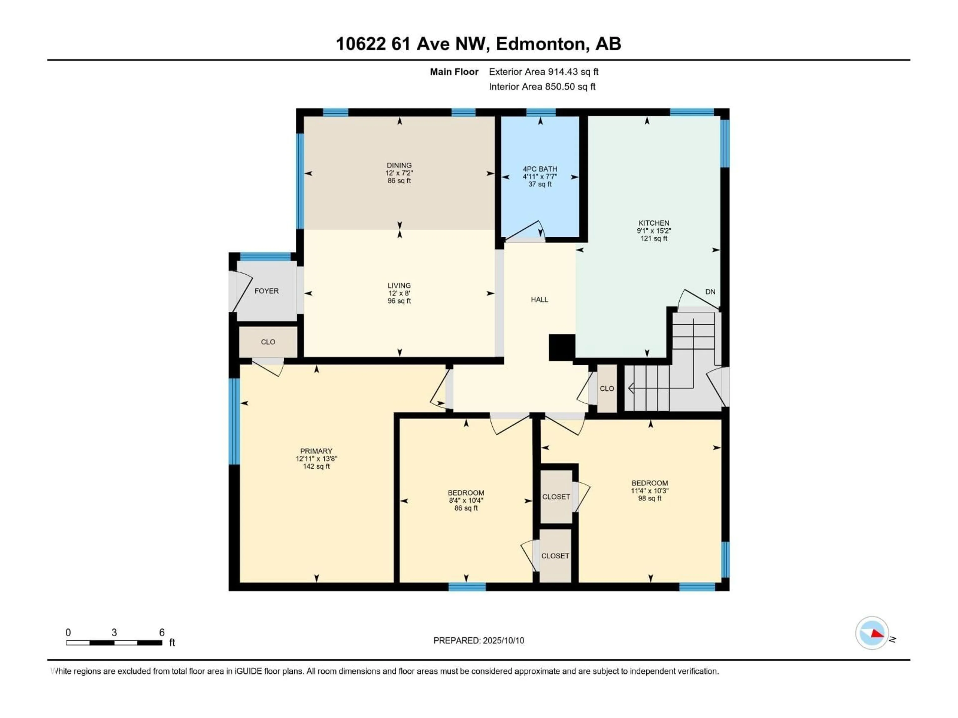 Floor plan for 10622 61 AV, Edmonton Alberta T6H1L7