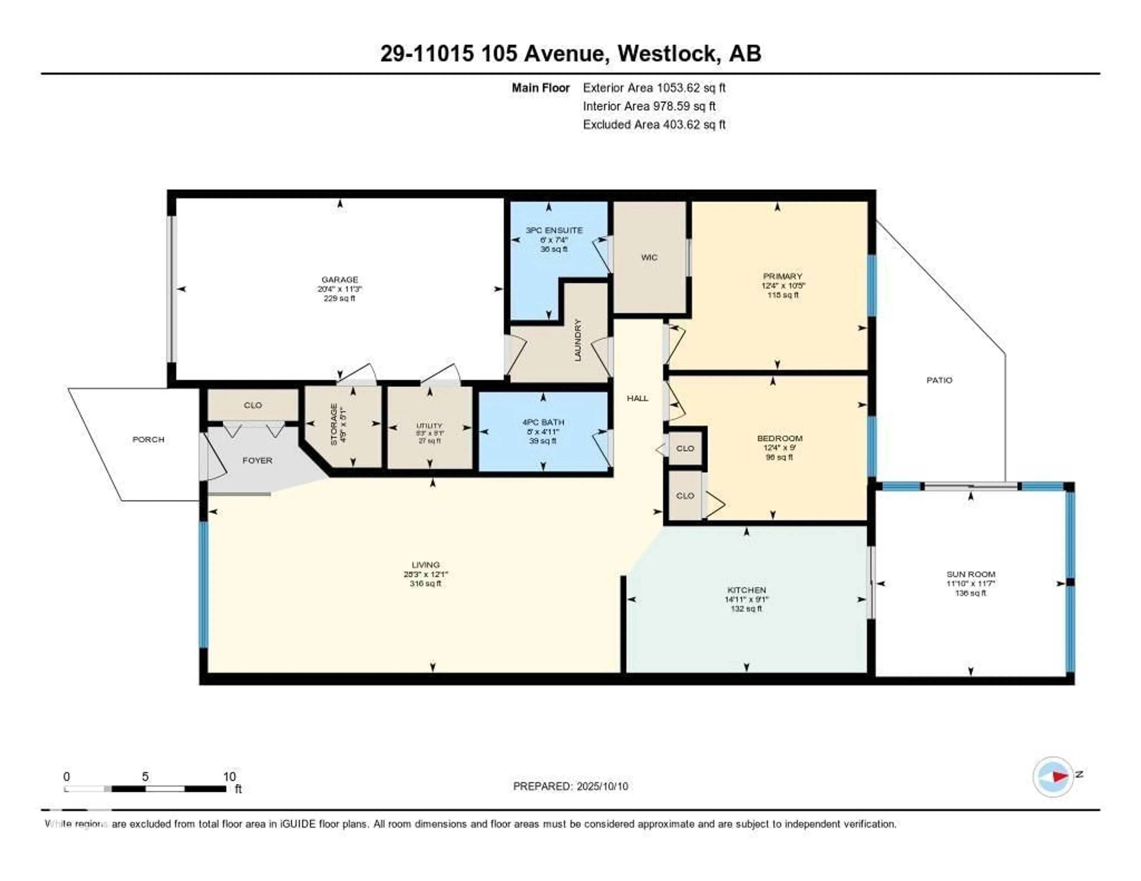 Floor plan for 29 11015 105 ST, Westlock Alberta T7P1A1