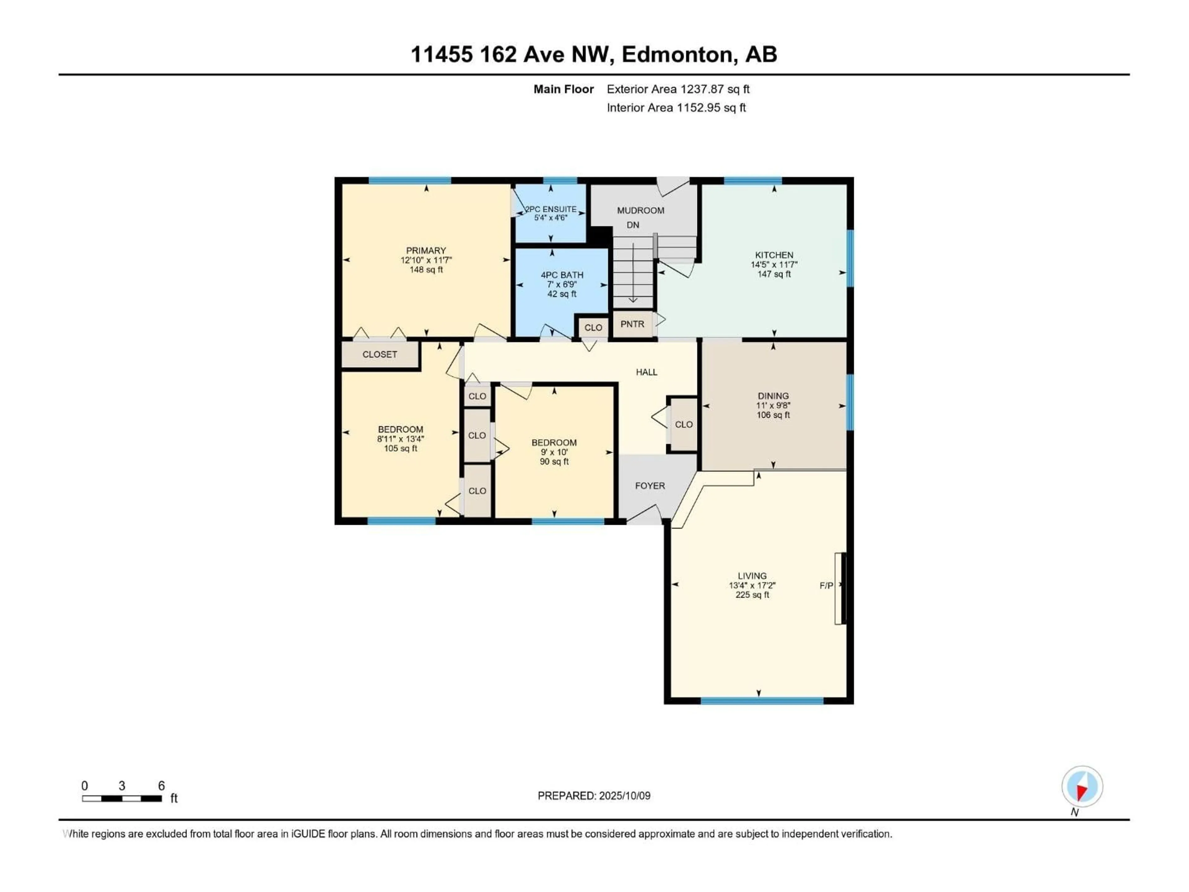 Floor plan for 11455 162 AV, Edmonton Alberta T5X2L4