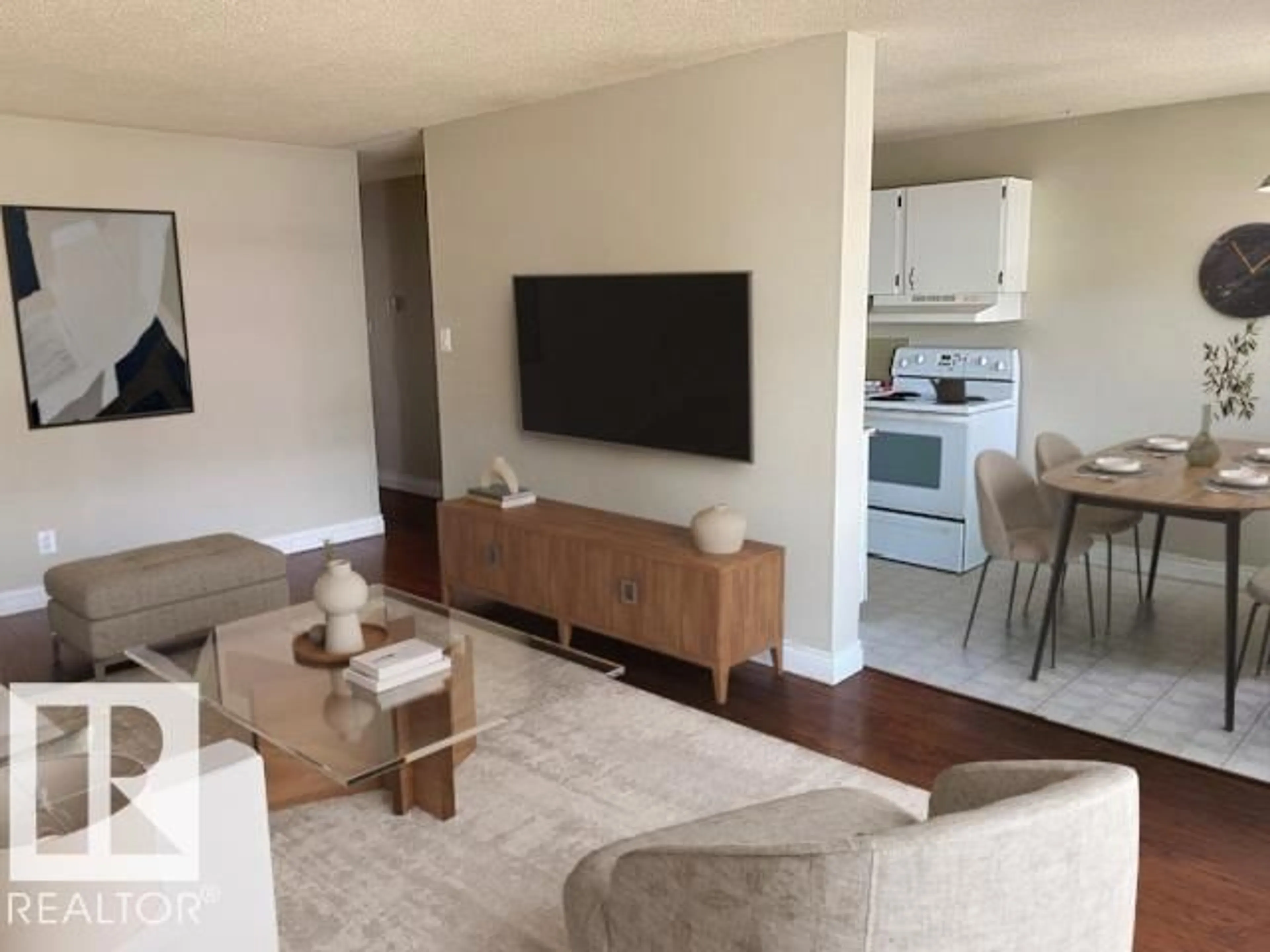 Living room with furniture, unknown for #201 - 10149 83 AV, Edmonton Alberta T6E2C5